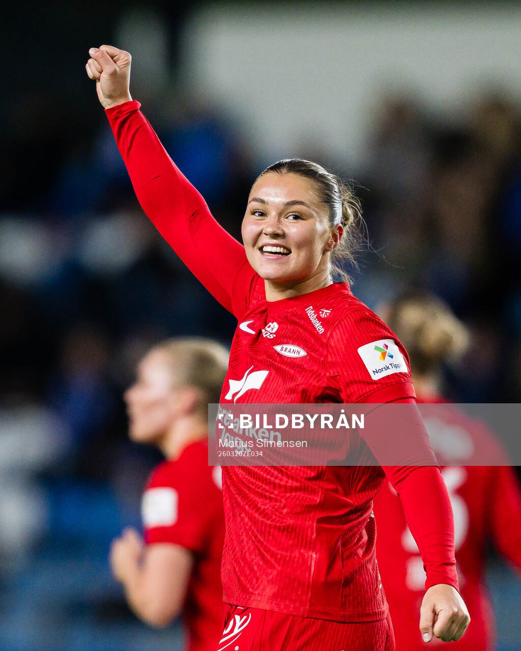 Anna Nerland Aahjem of Brann celebrates