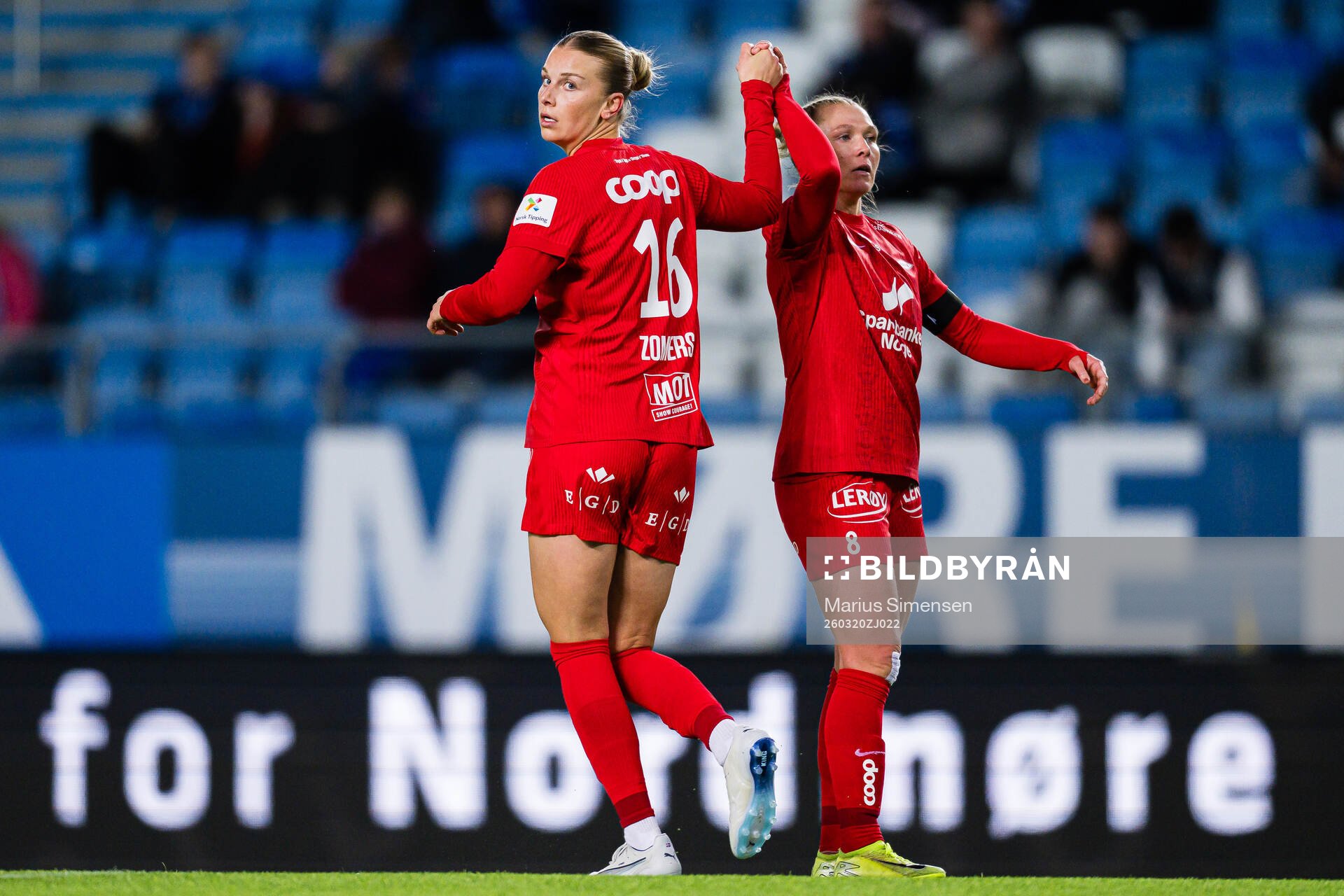 Dilja Yr Zomers and Karoline Haugland of Brann