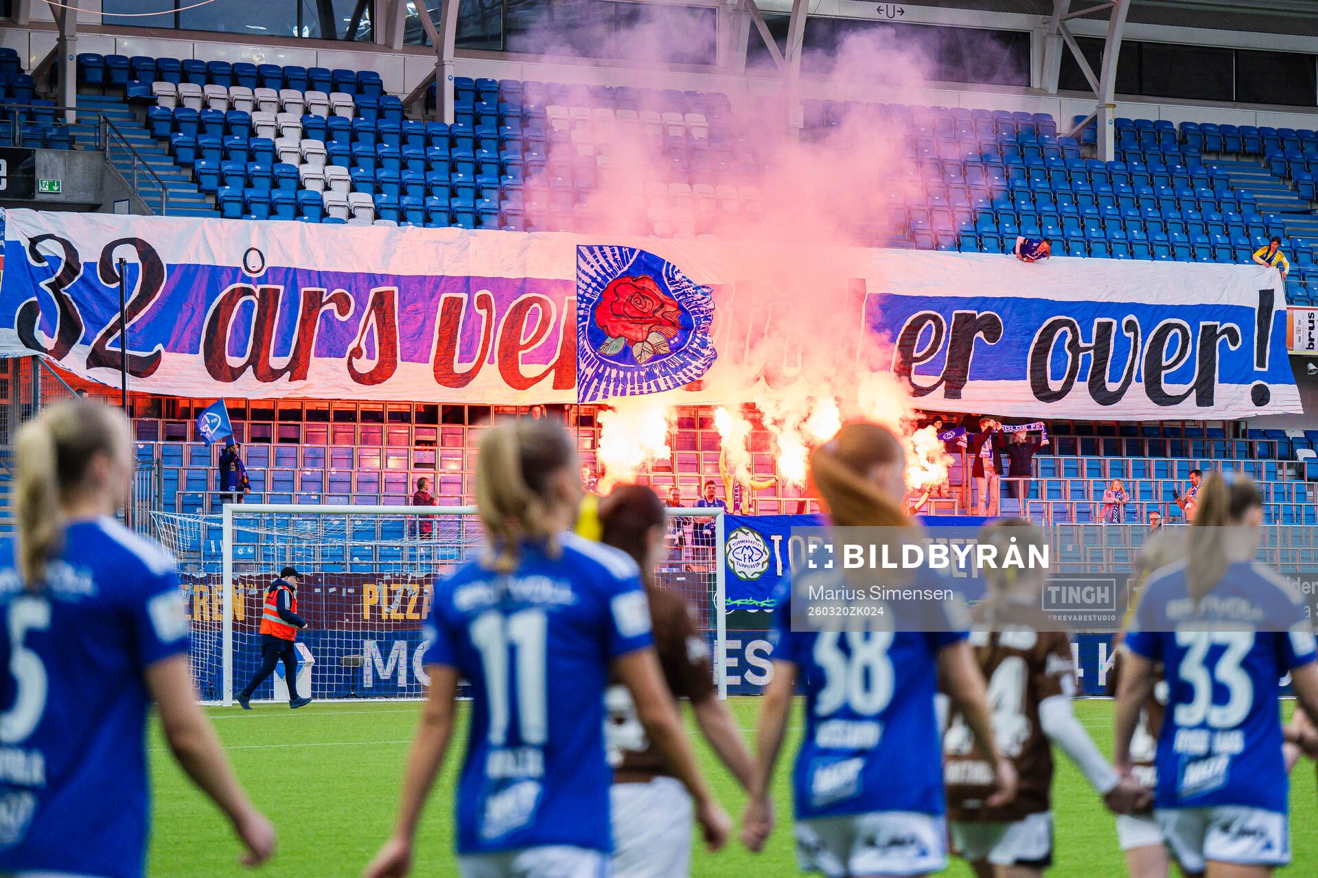 Spectators in the stands