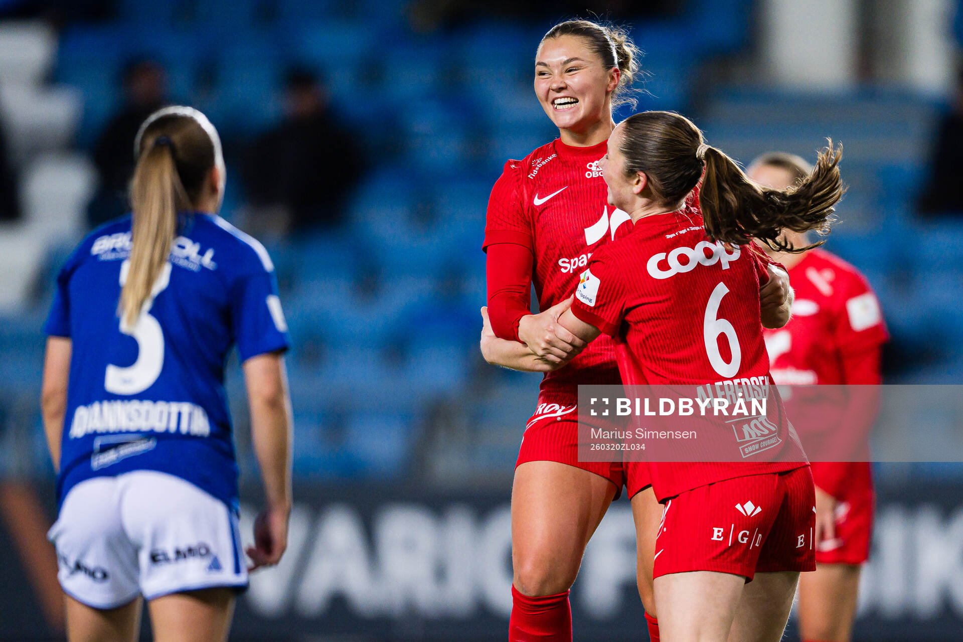 Anna Nerland Aahjem of Brann celebrates