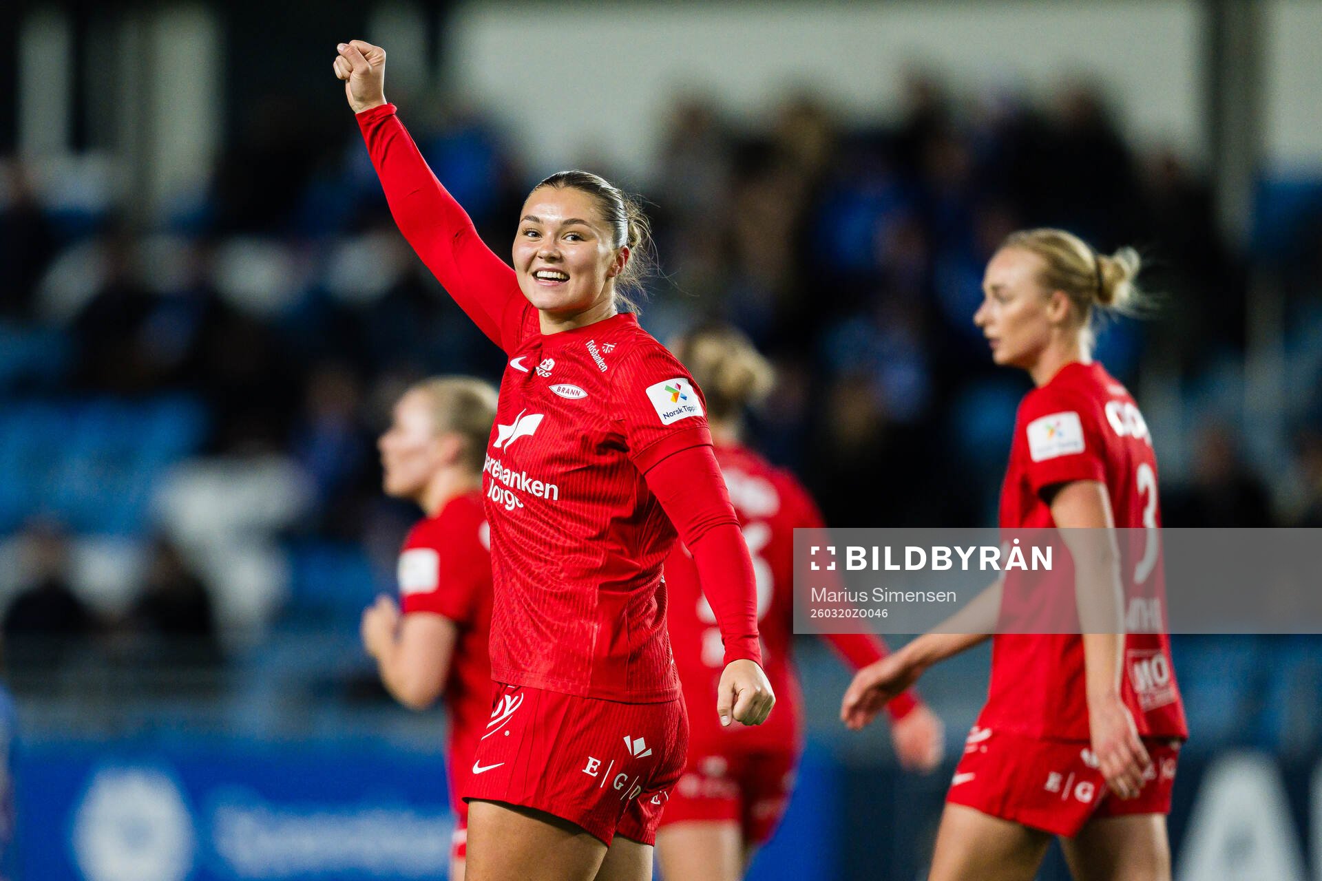 Anna Nerland Aahjem of Brann celebrates