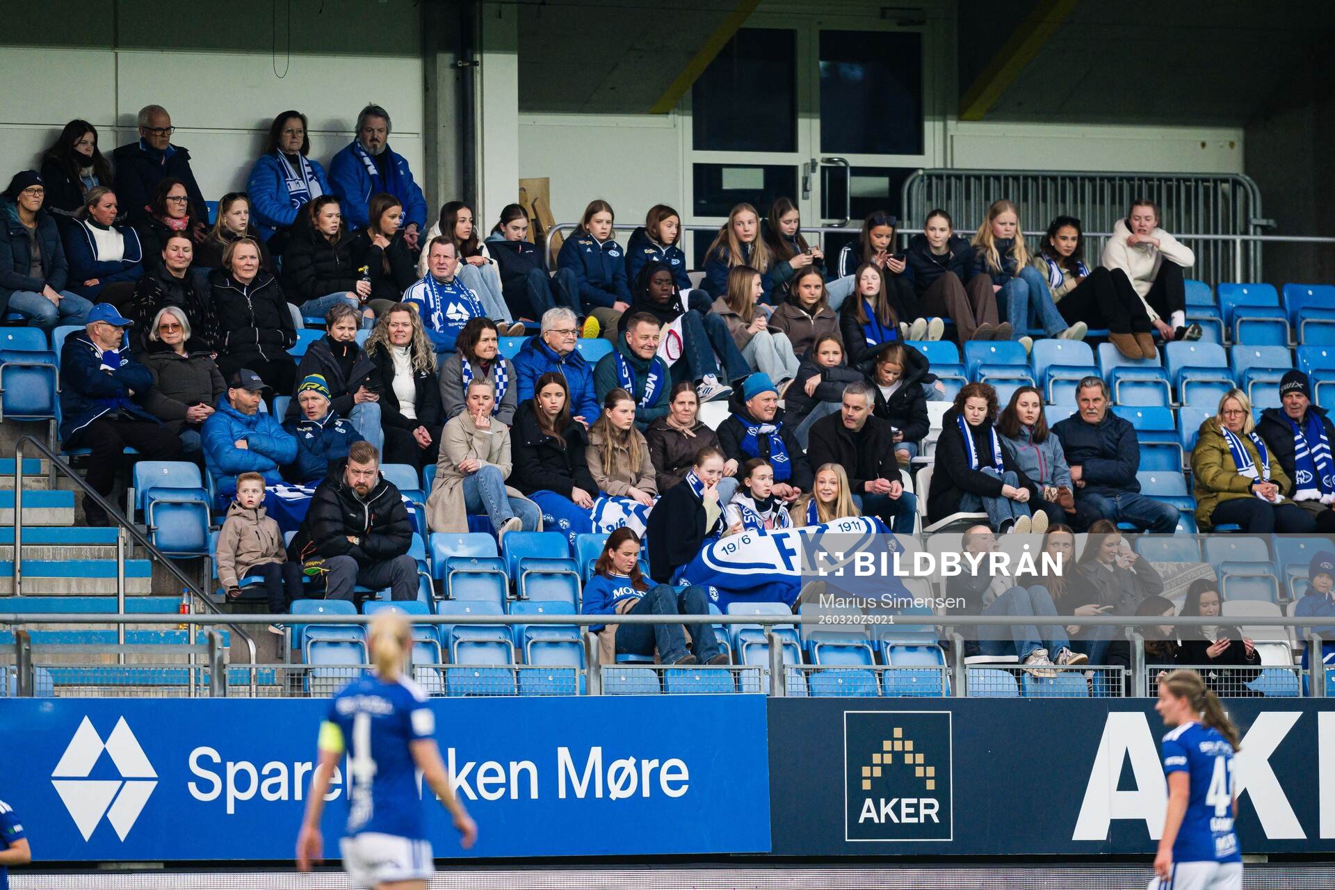 Spectators in the stands
