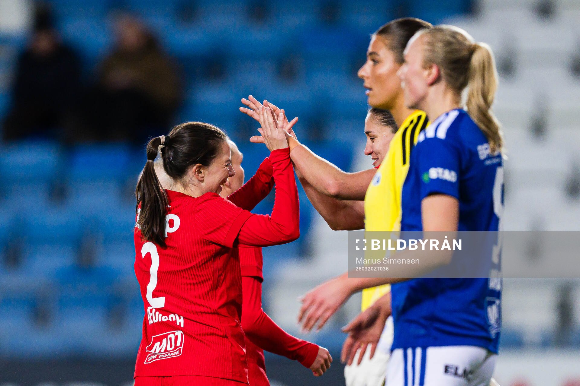 Cecilie Redisch Kvamme of Brann celebrates