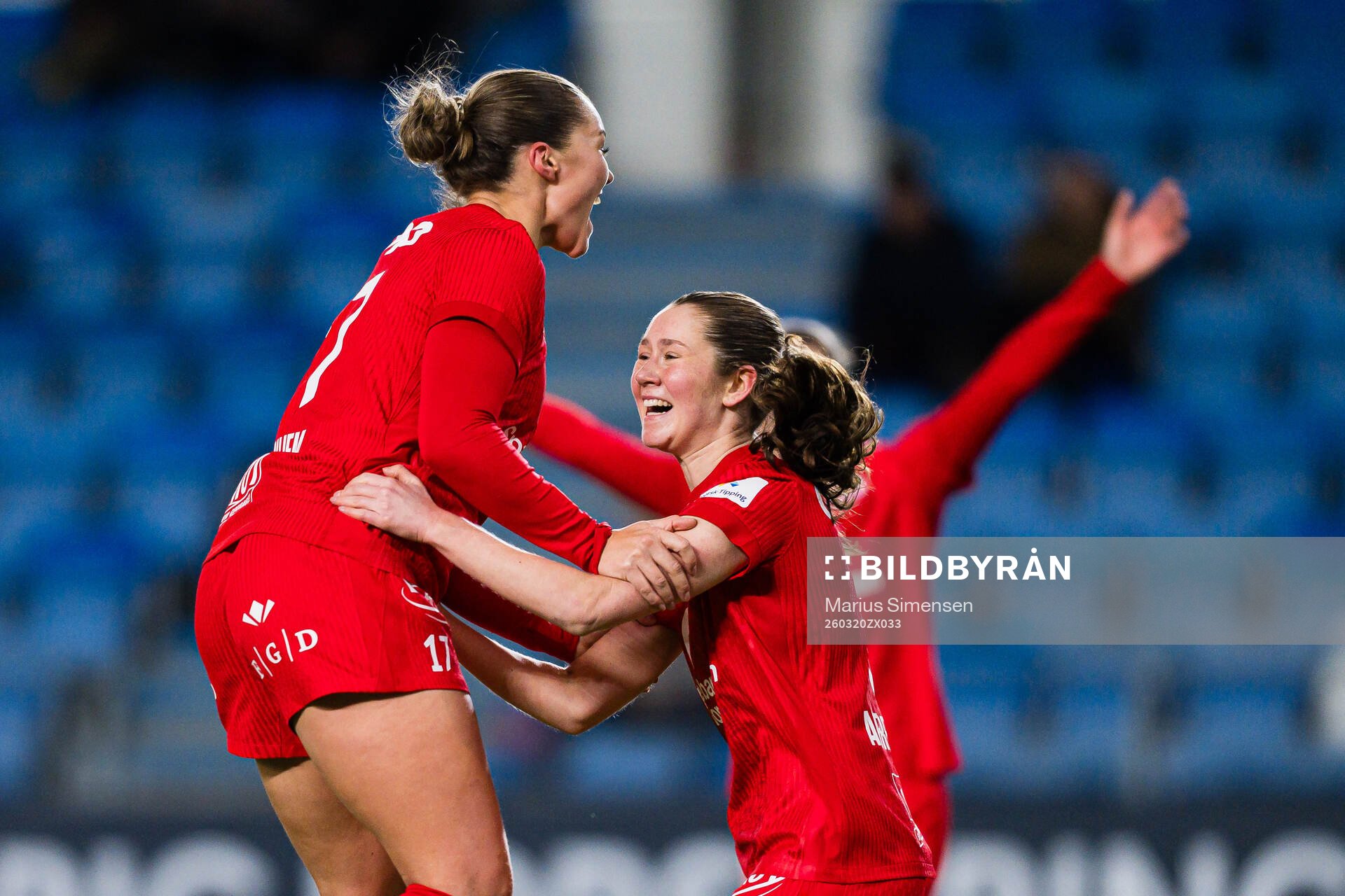 Anna Nerland Aahjem of Brann celebrates