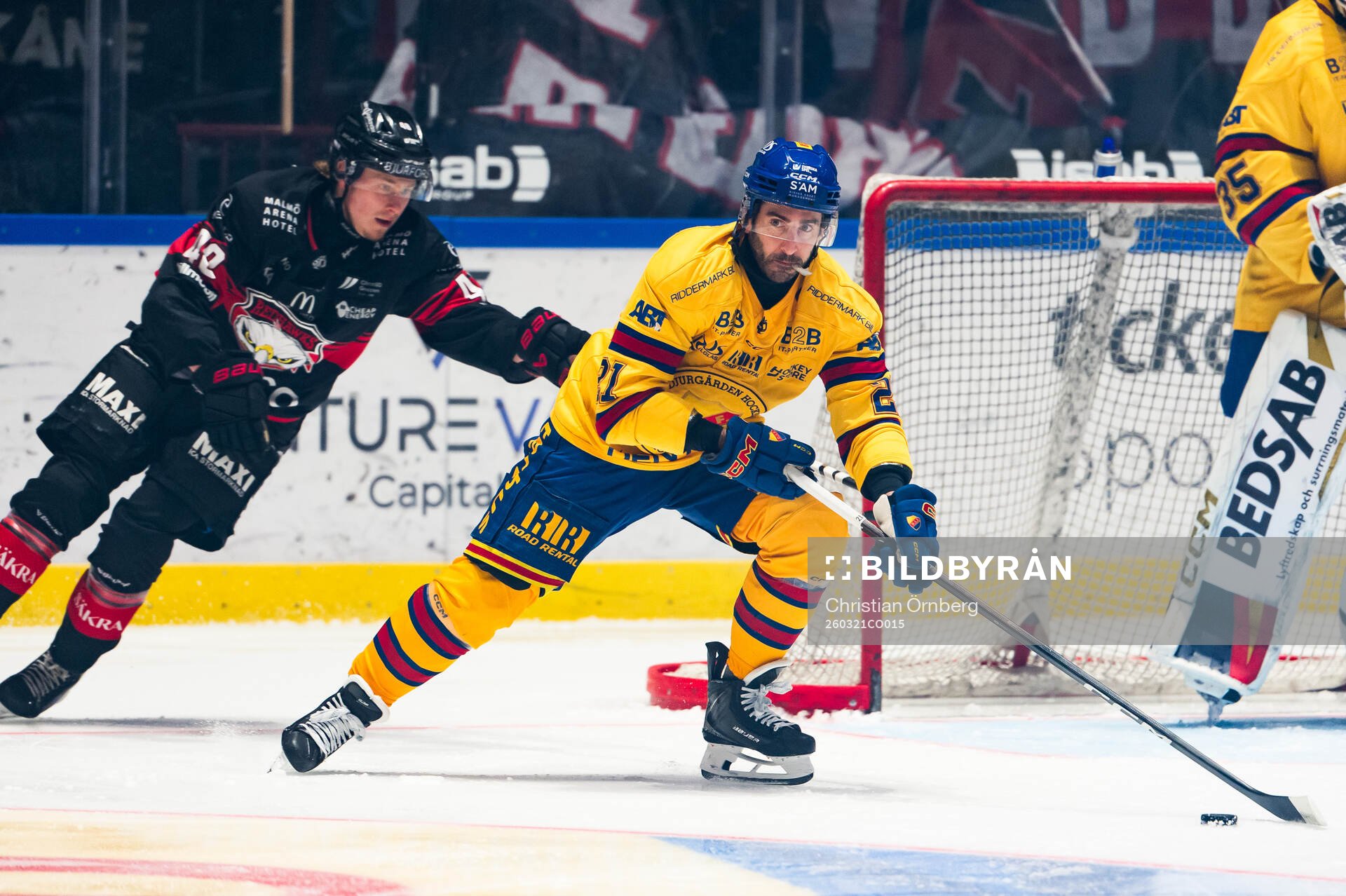 Malmö Redhawks Lauri Pajuniemi och Djurgårdens Joseph