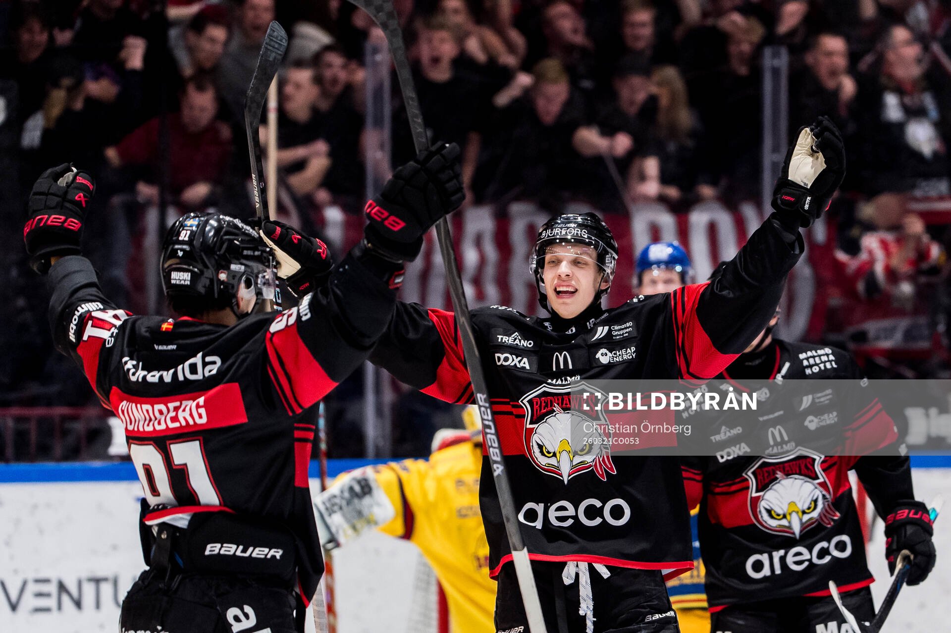 Malmö Redhawks Axel Sundberg och William Von Barnekow
