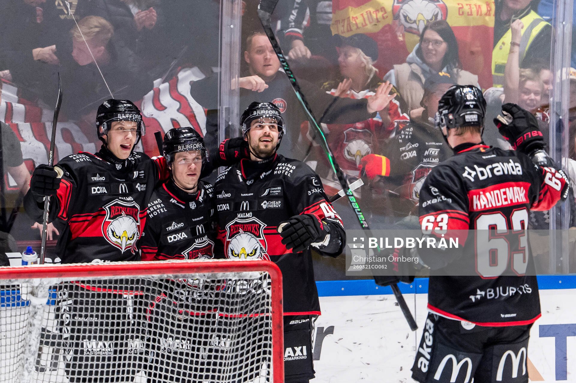 Malmö Redhawks Joona Ikonen jublar