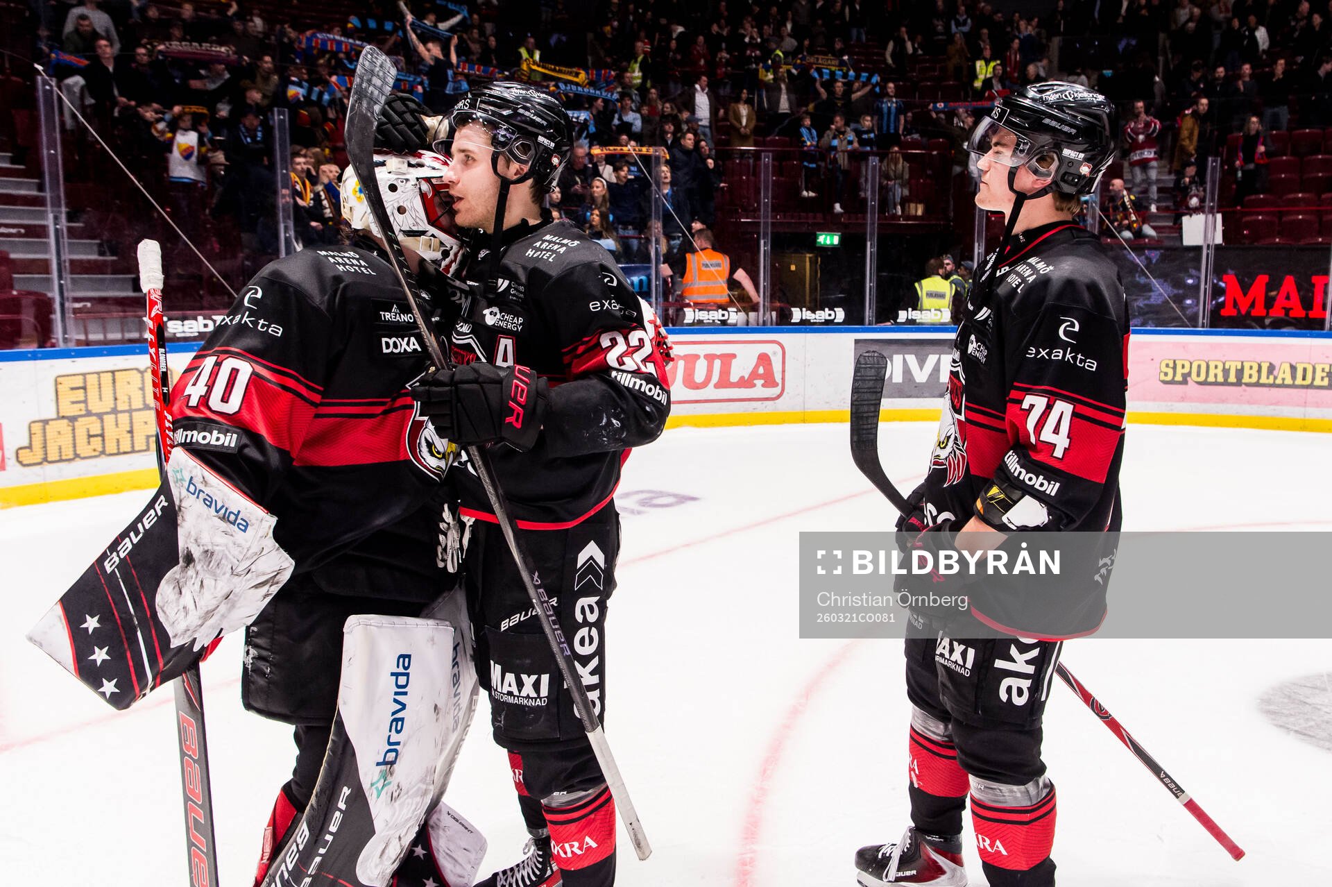 Malmö Redhawks målvakt Oskar Blomgren, Janne Kuokkanen