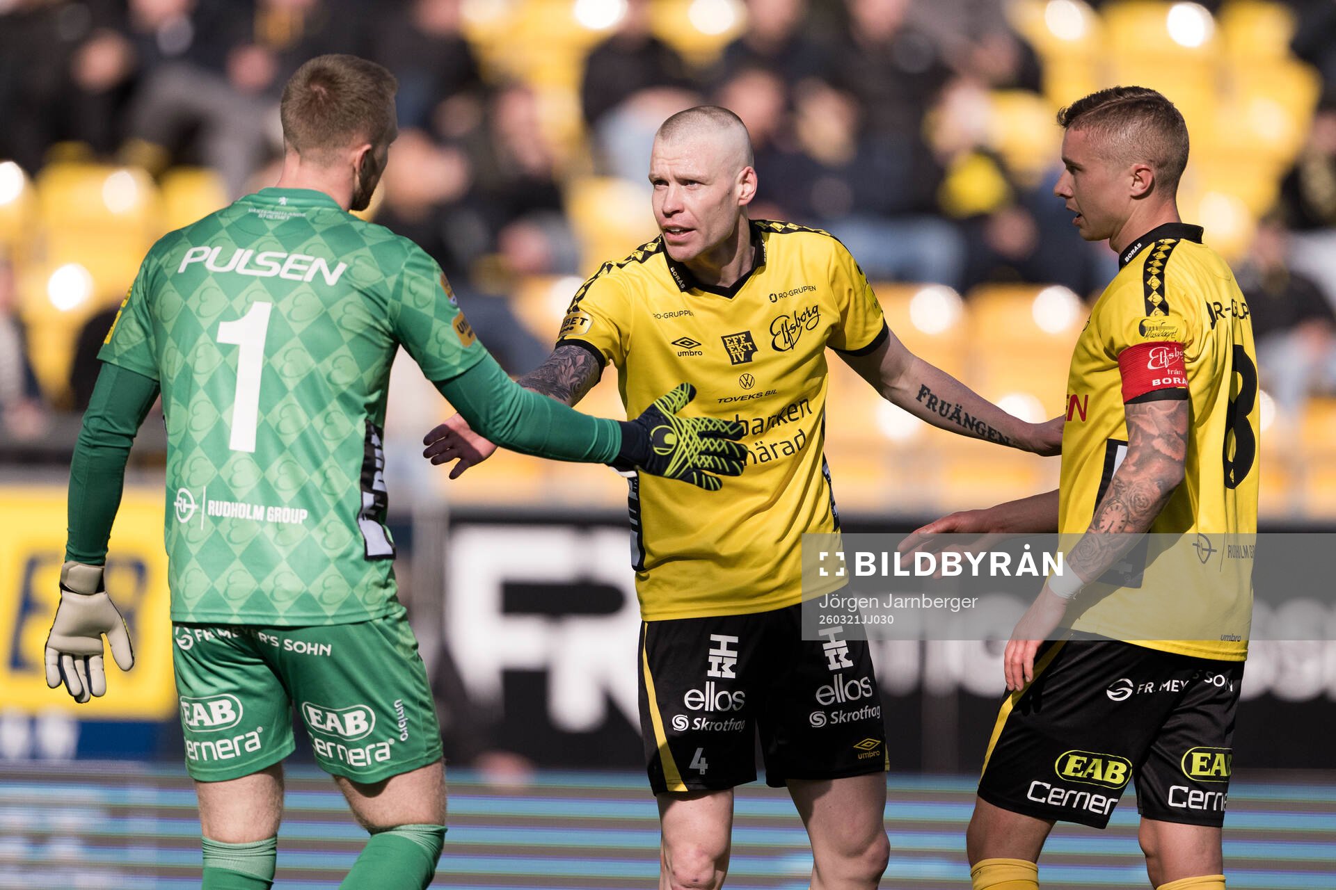 Elfsborgs målvakt Tim Erlandsson, Thomas Isherwood och