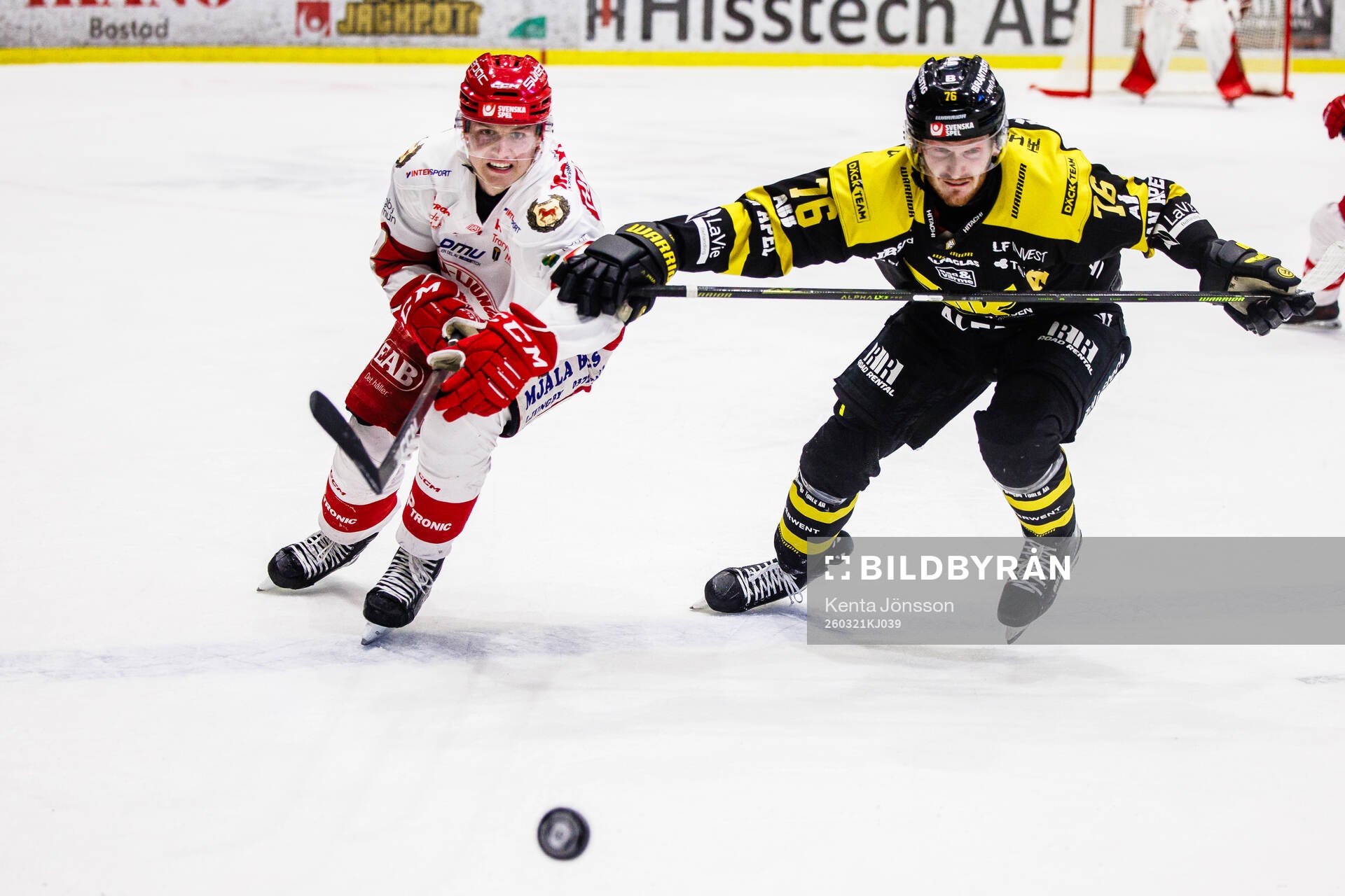 Troja/ Ljungbys Tom Hedberg och Västerås Oskar Kvist