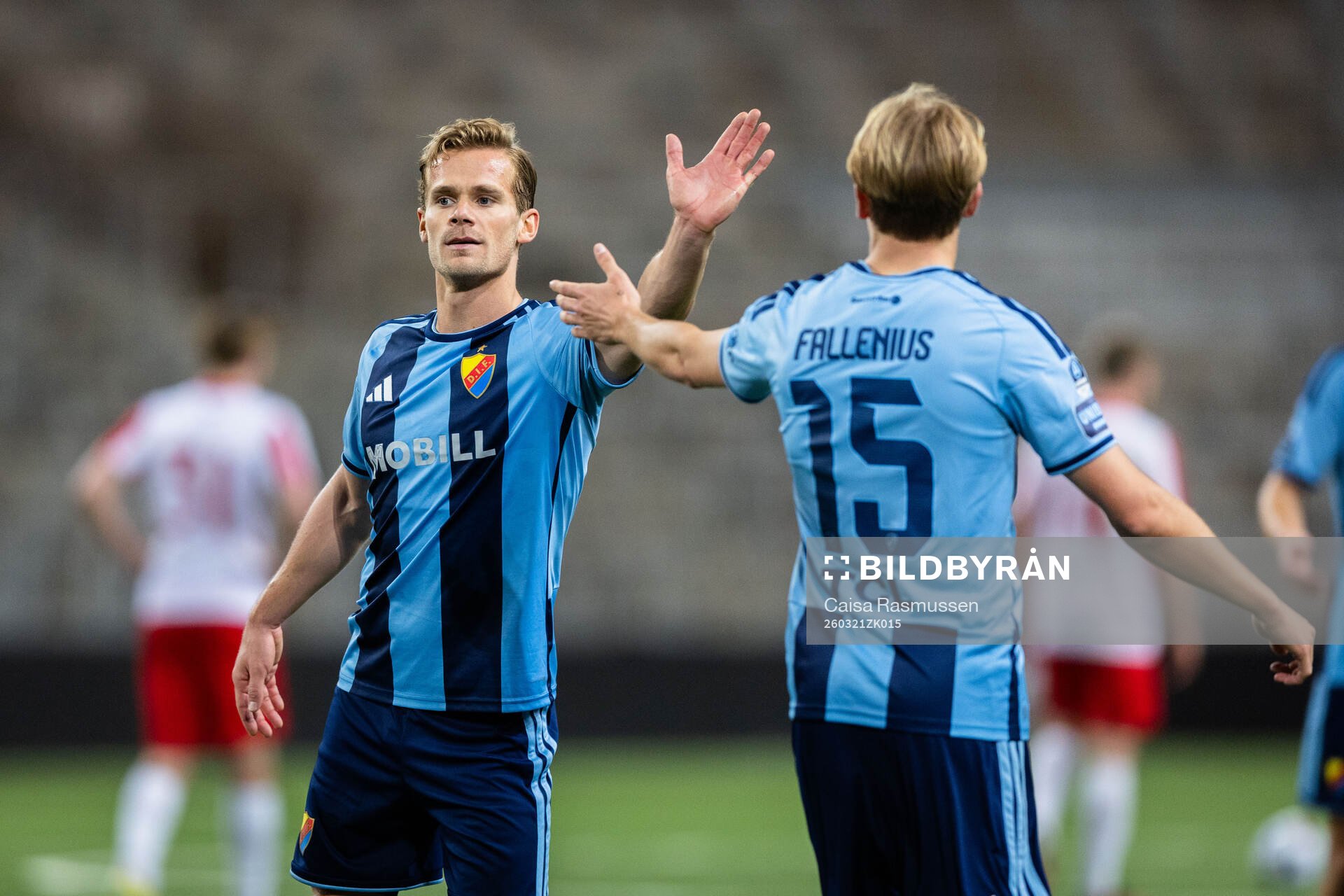 Djurgårdens Hampus Finndell och Oskar Fallenius