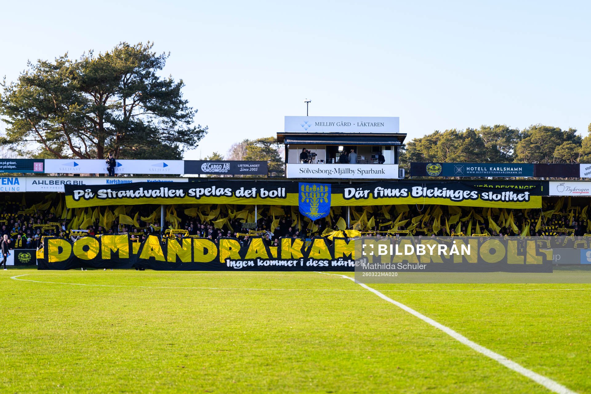 Tifo på läktaren
