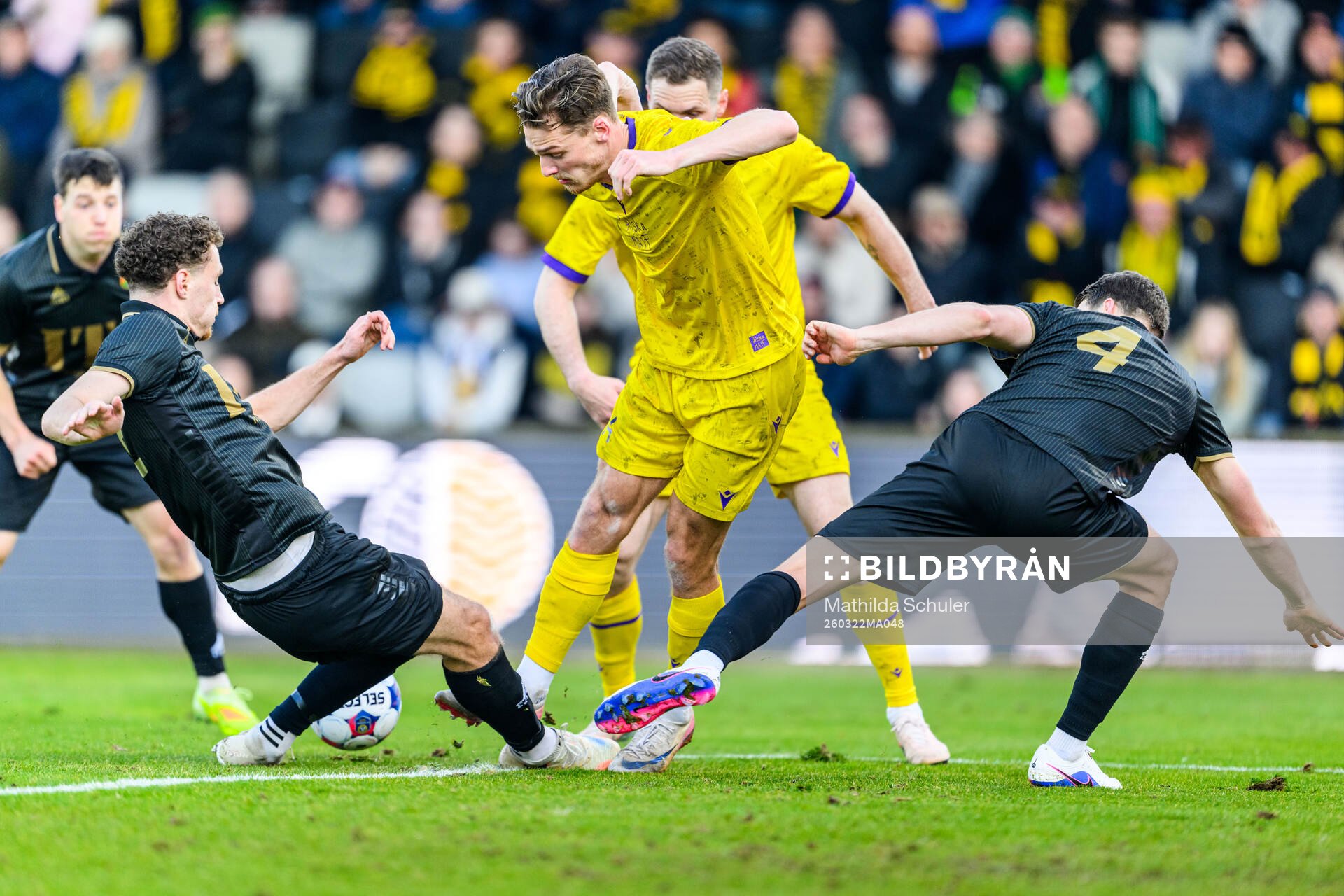 GAISs Anes Cardaklija och Mjällbys Villiam Granath och