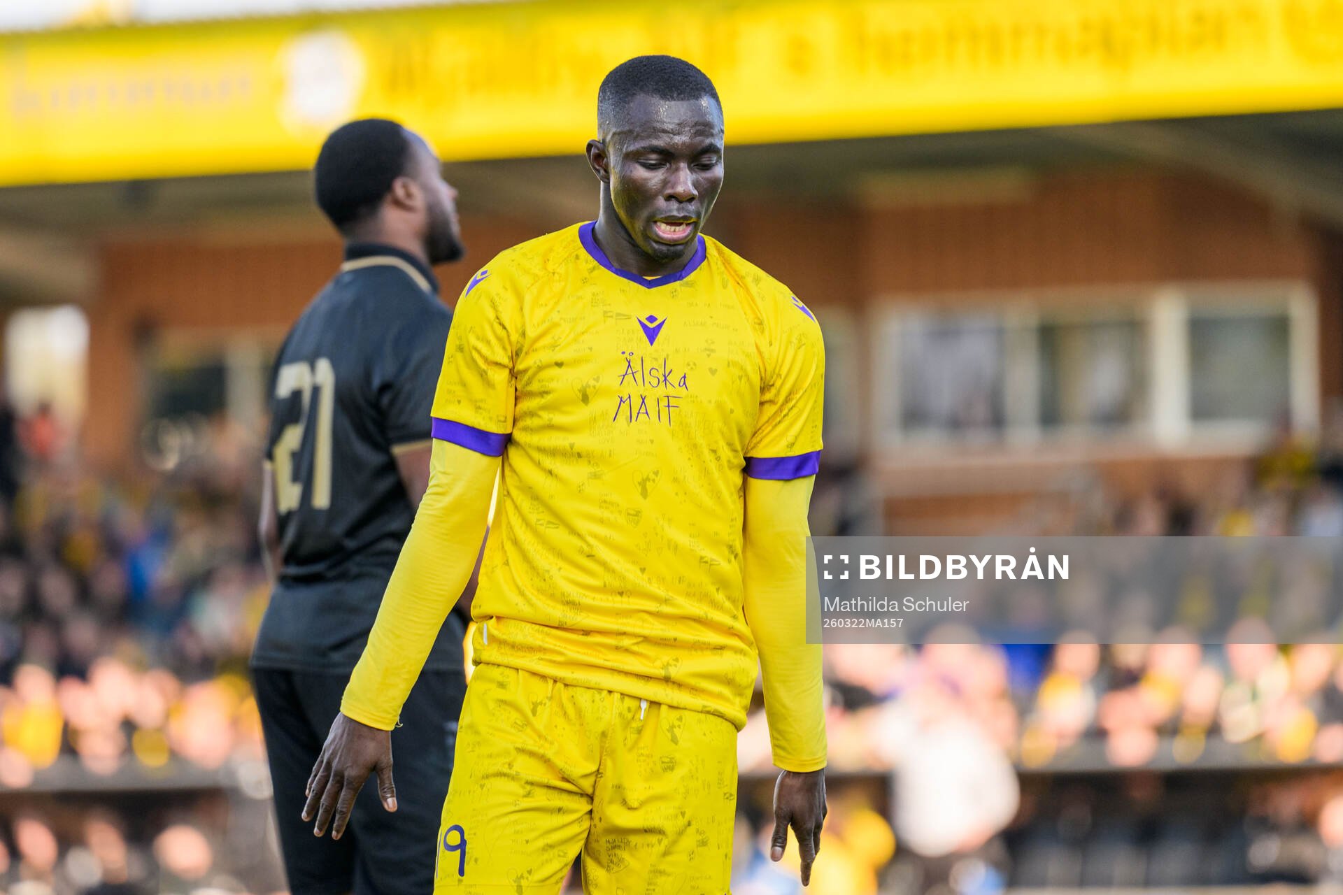 Mjällbys Abdoulie Manneh deppar