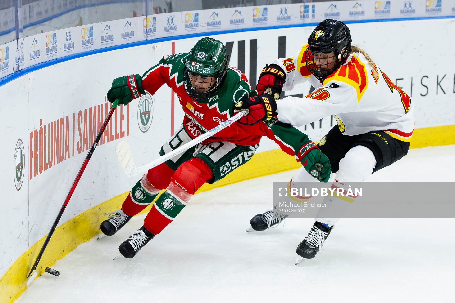 Frölundas Sofie Lundin och Brynäs Jenny Antonsson