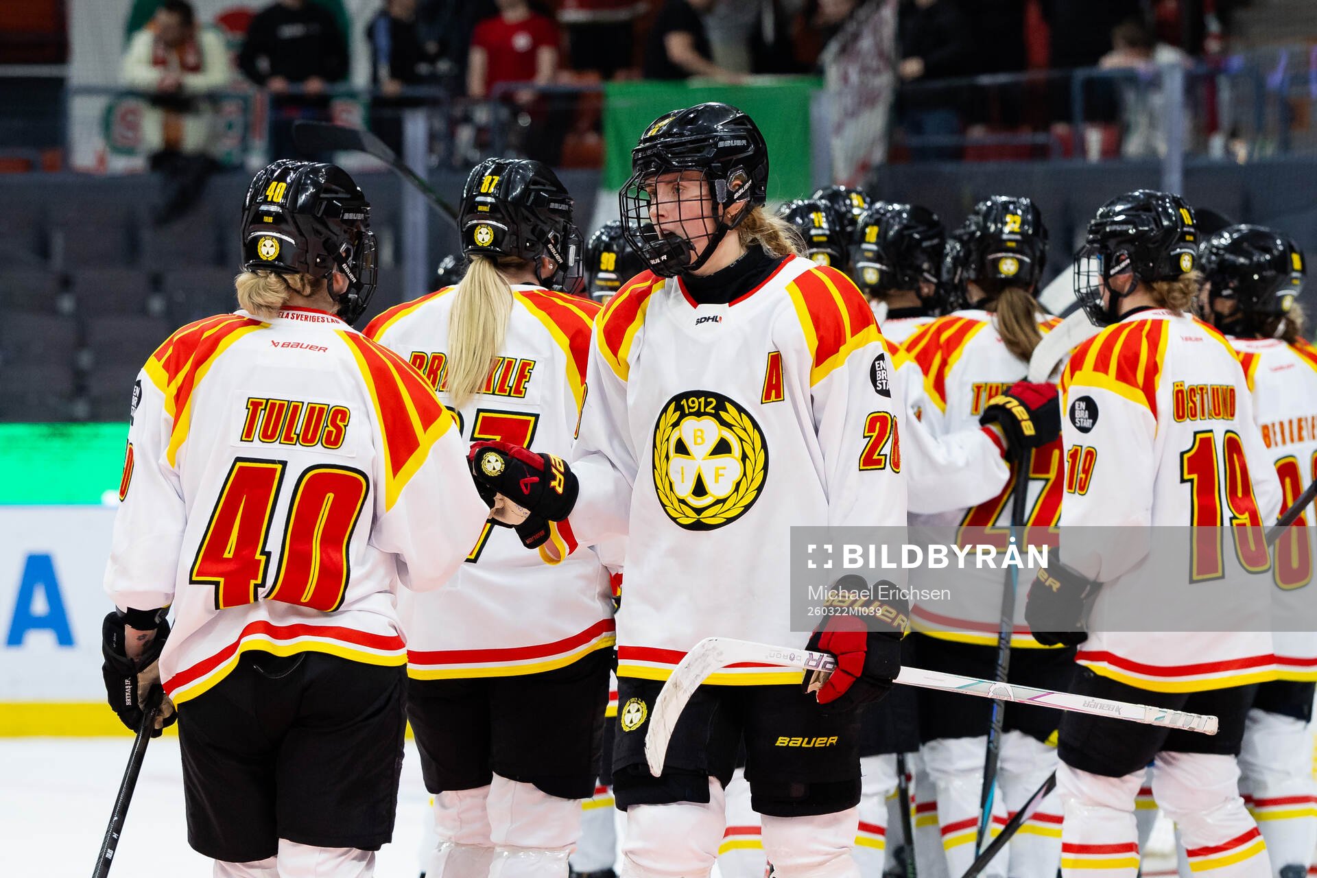 Brynäs spelare jublar