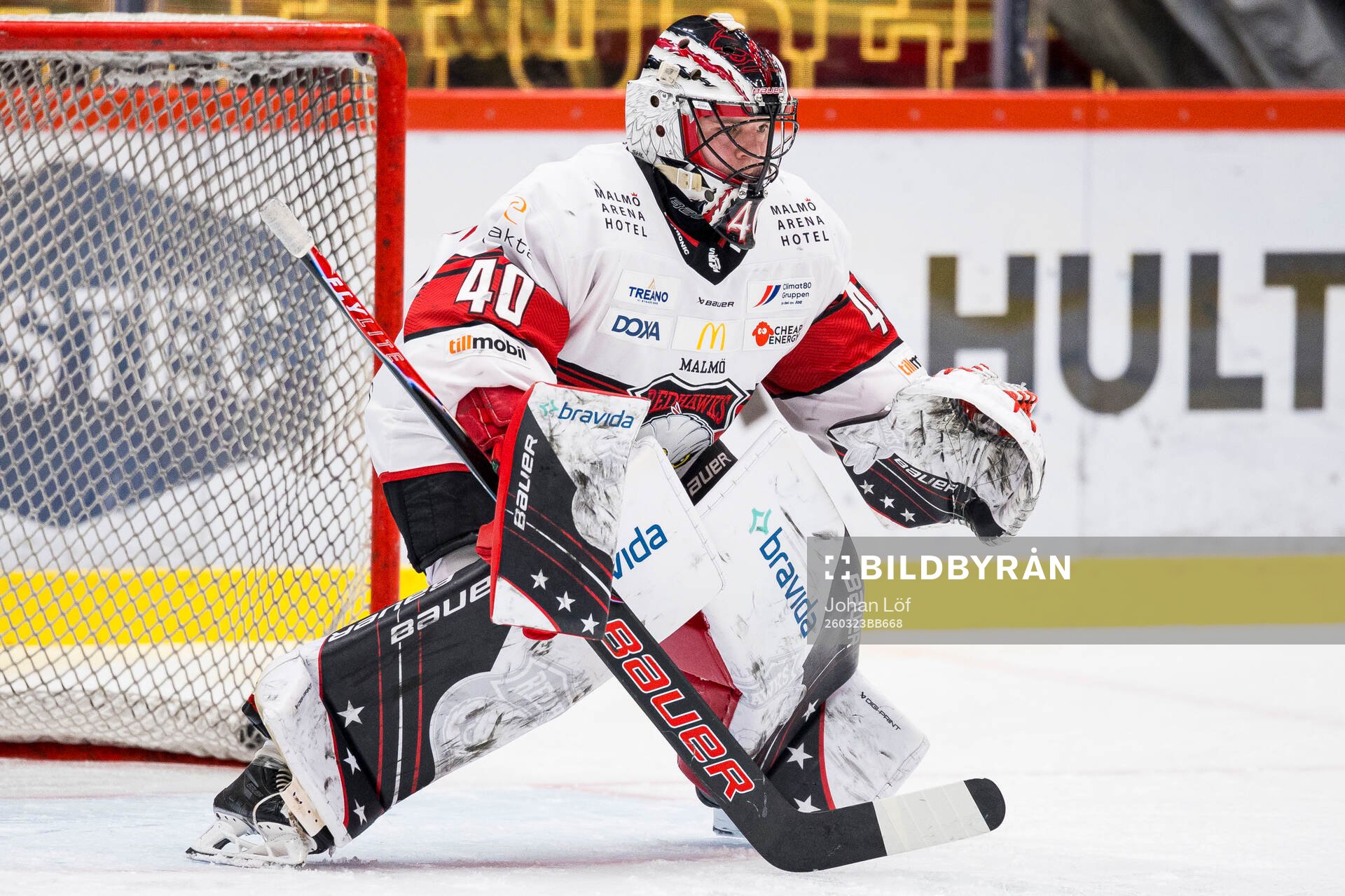Malmö Redhawks målvakt Oskar Blomgren