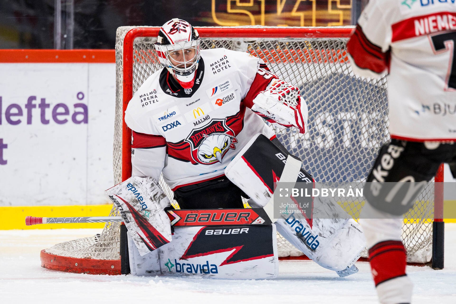 Malmö Redhawks målvakt Marek Langhamer