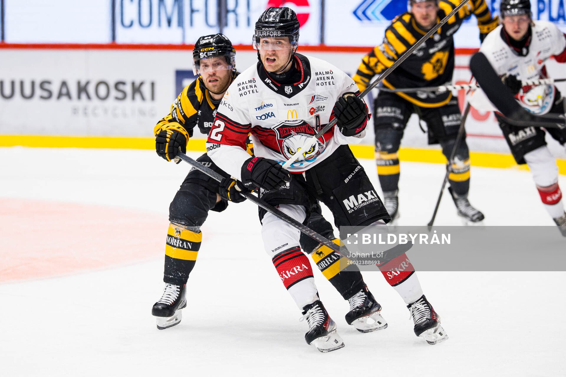Malmö Redhawks Janne Kuokkanen och Skellefteås Oscar