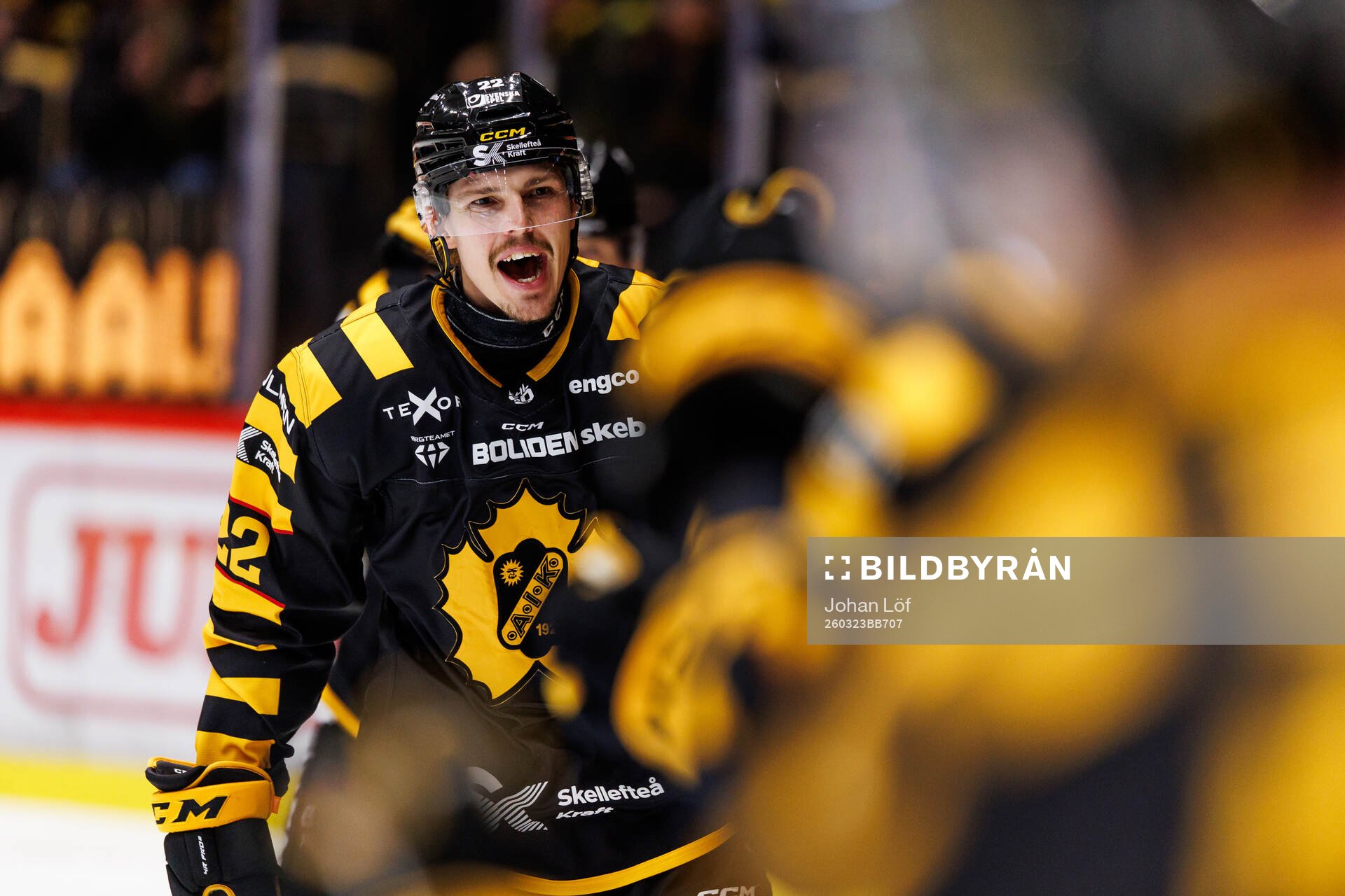 Skellefteås Jonathan Johnson jublar