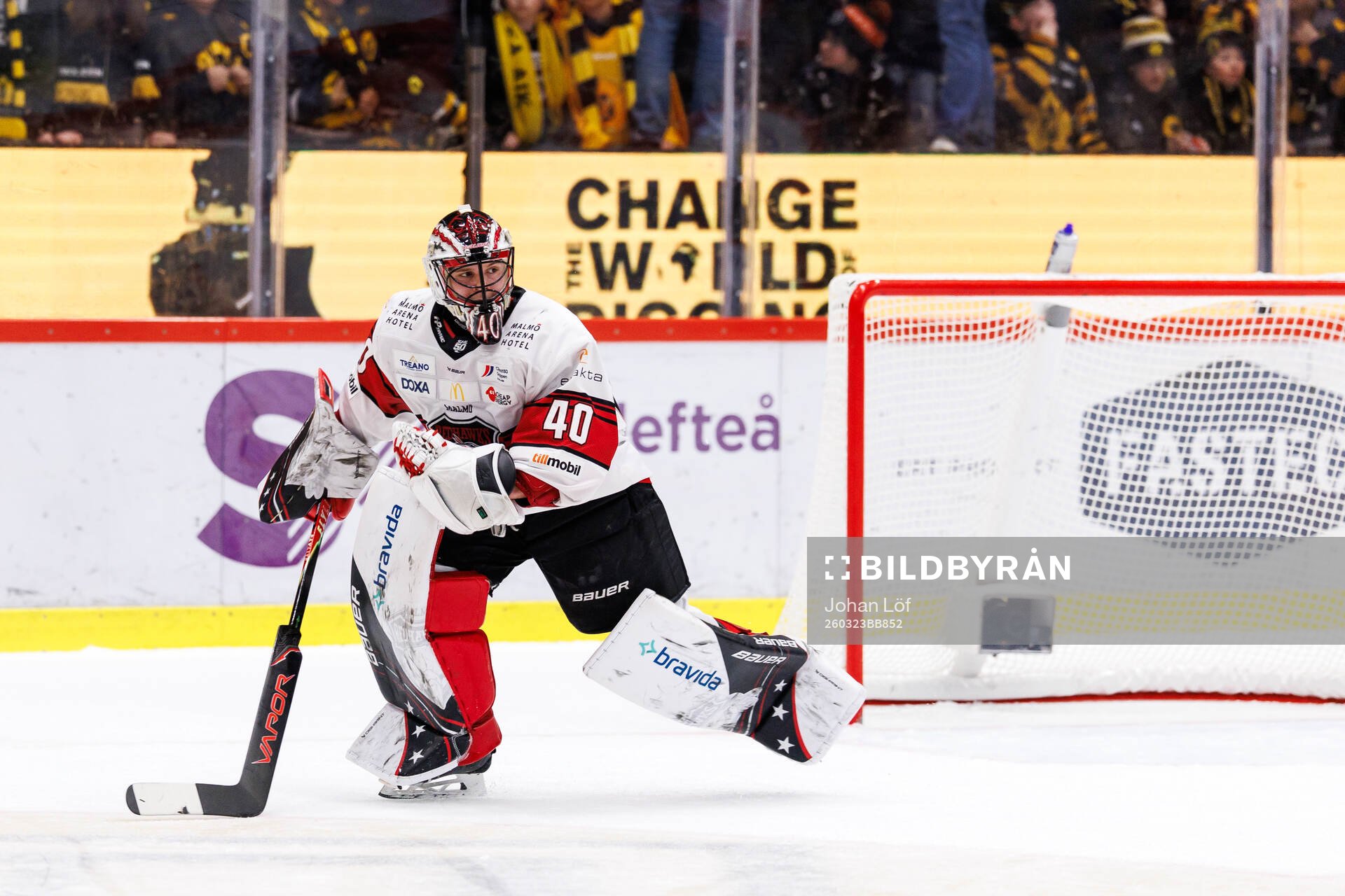 Malmö Redhawks målvakt Oskar Blomgren