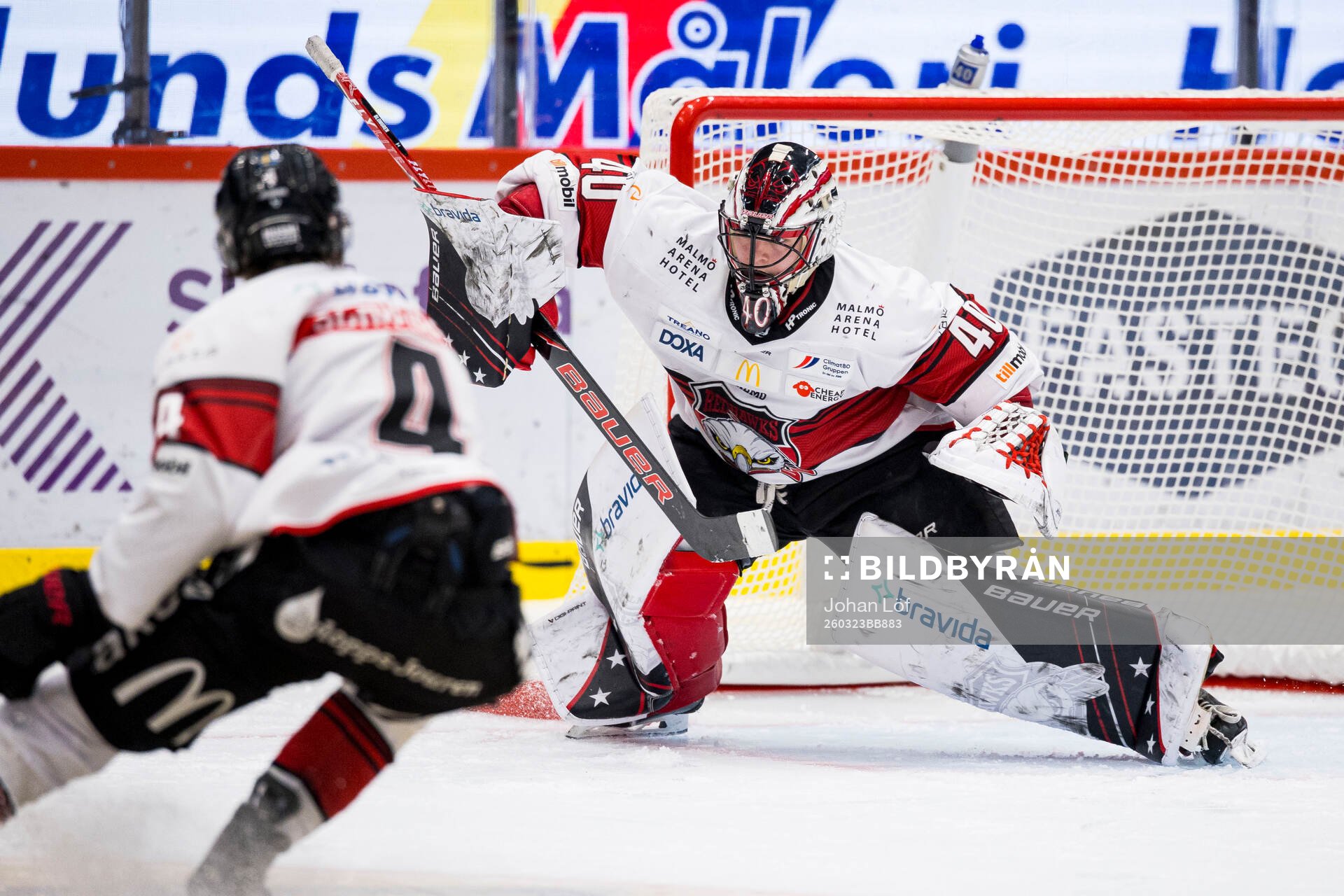 Malmö Redhawks målvakt Oskar Blomgren