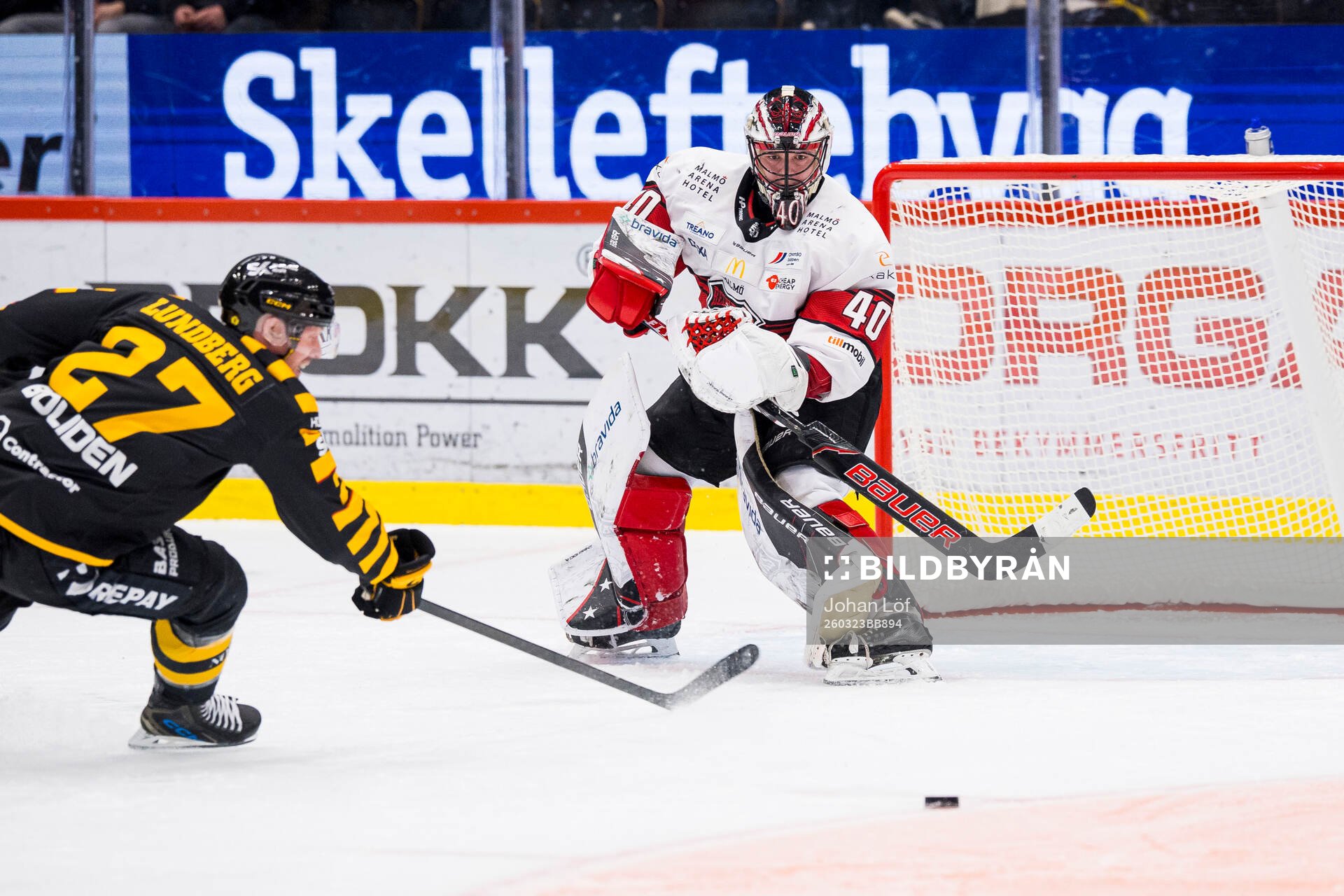 Malmö Redhawks målvakt Oskar Blomgren