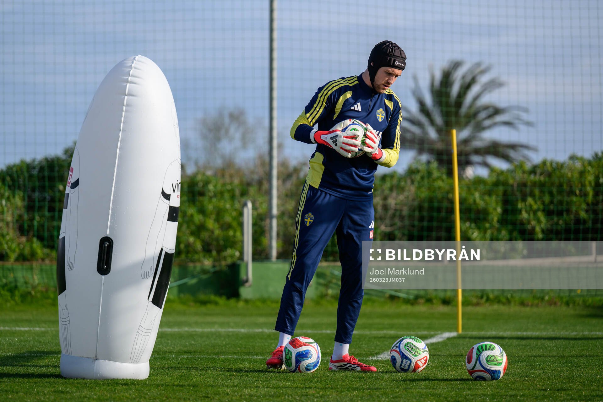 goalkeeper Noel Törnqvist of the Swedish national football