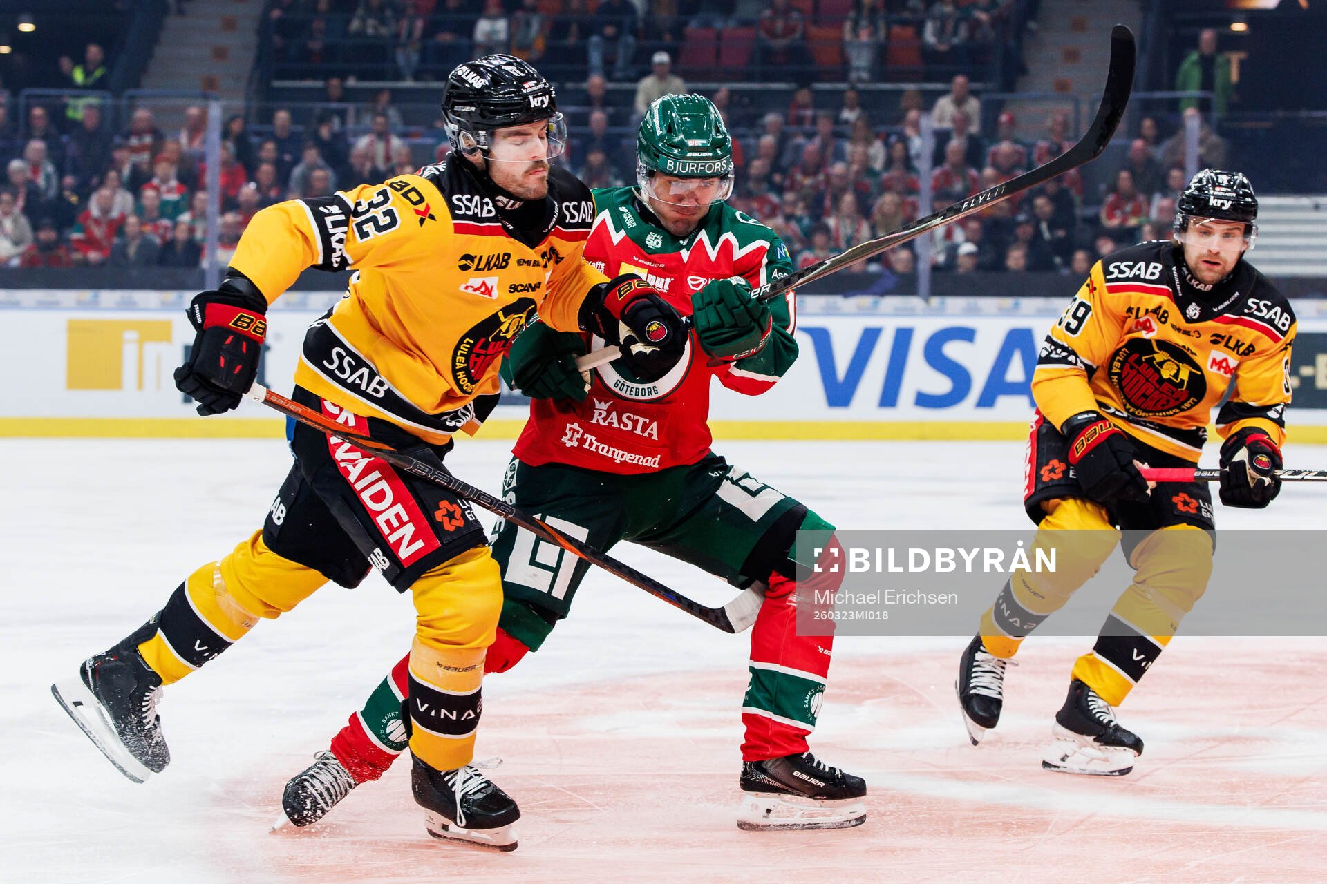 Luleås Oscar Engsund och Frölundas Max Lindholm