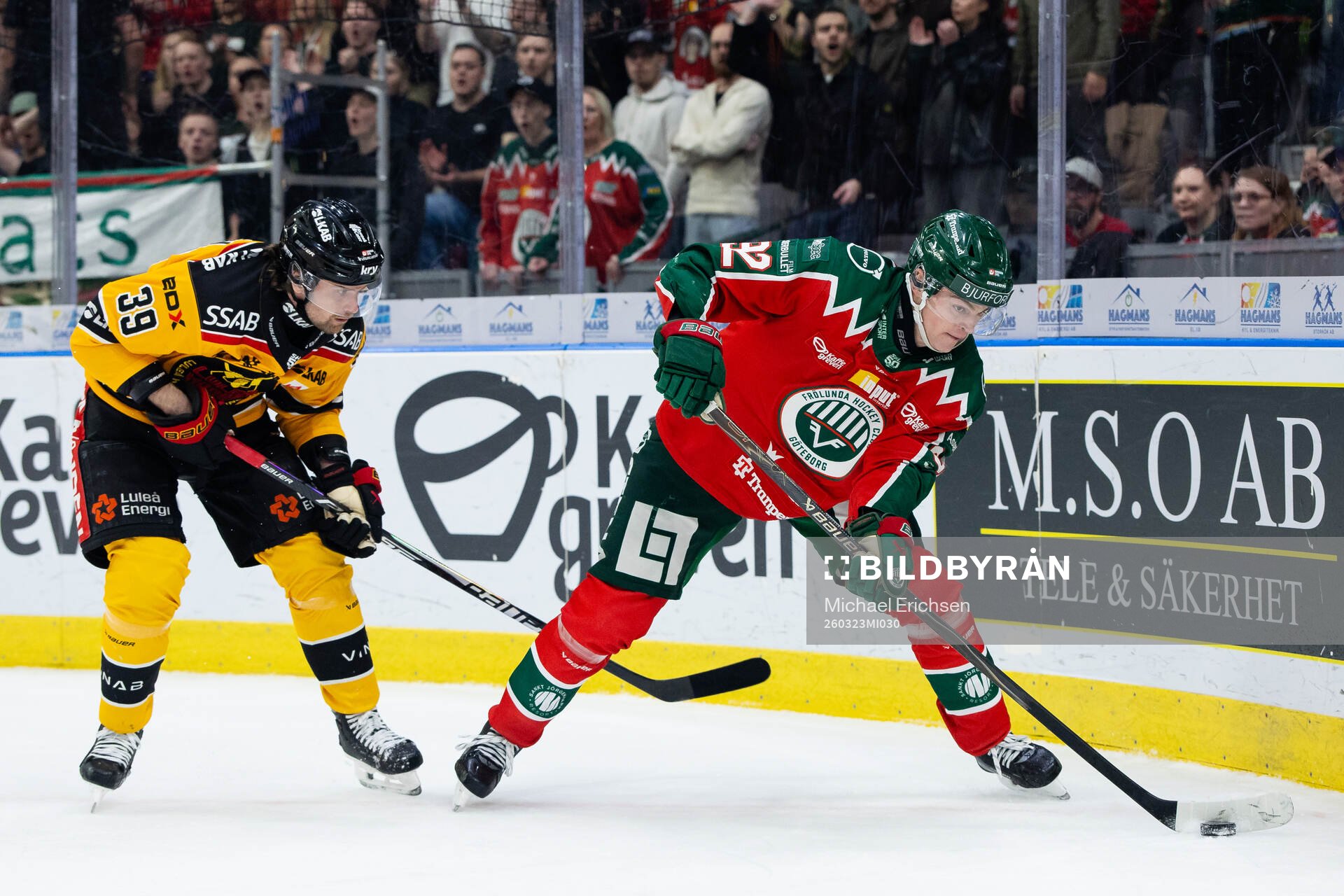 Luleås Pontus Själin och Frölundas Filip Cederqvist