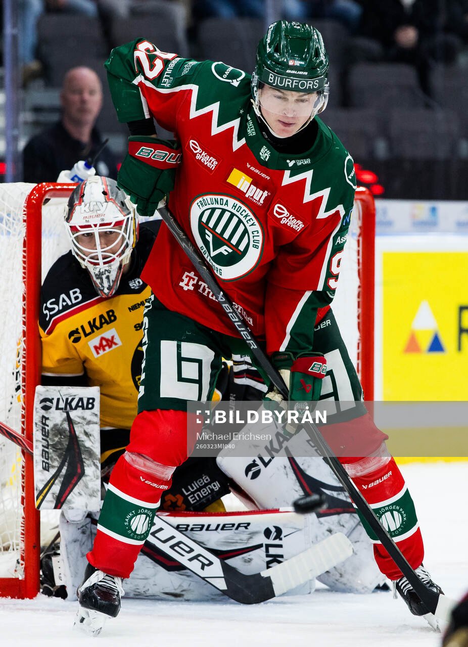 Luleås målvakt Matteus Ward och Frölundas Filip