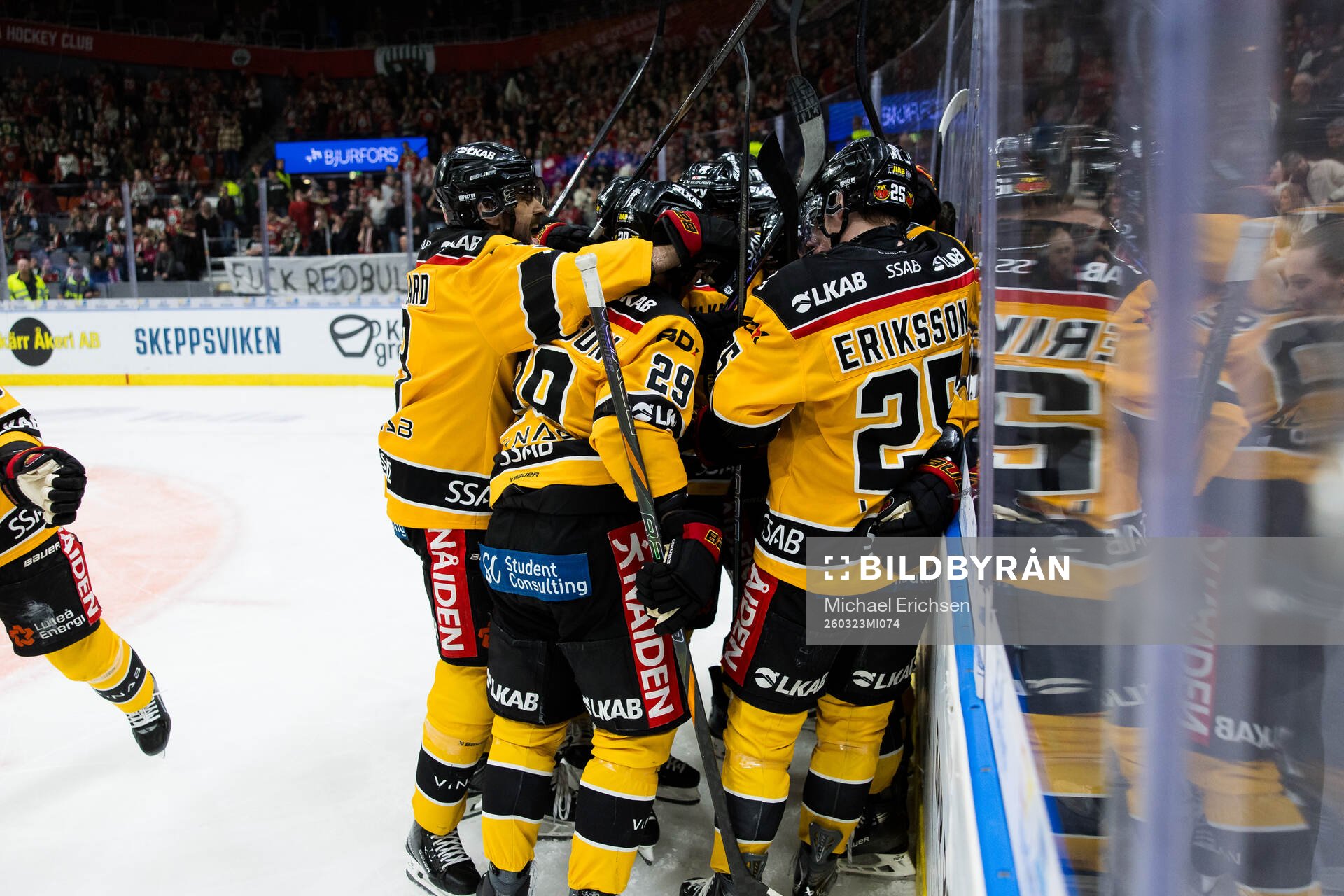 Luleås spelare jublar