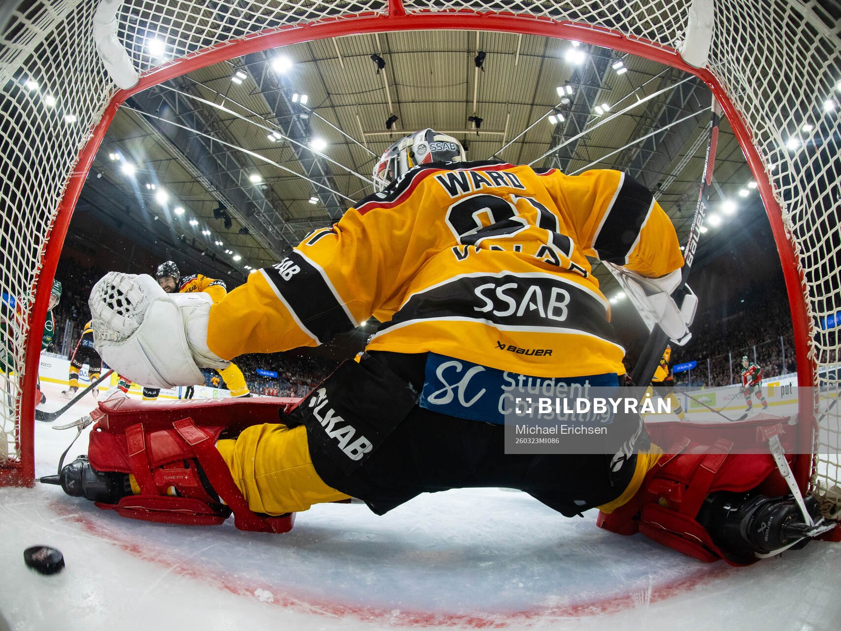 Frölundas Noah Dower Nilsson kvitterar till 2-2 på