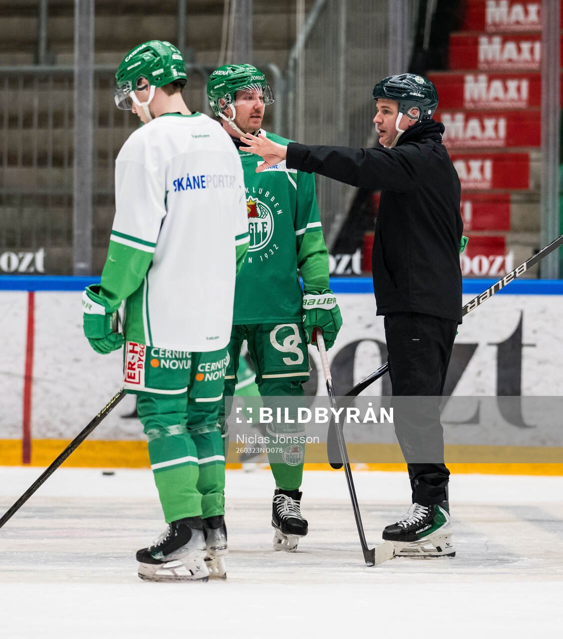Linus Sandin och tränare Dan Tangnes