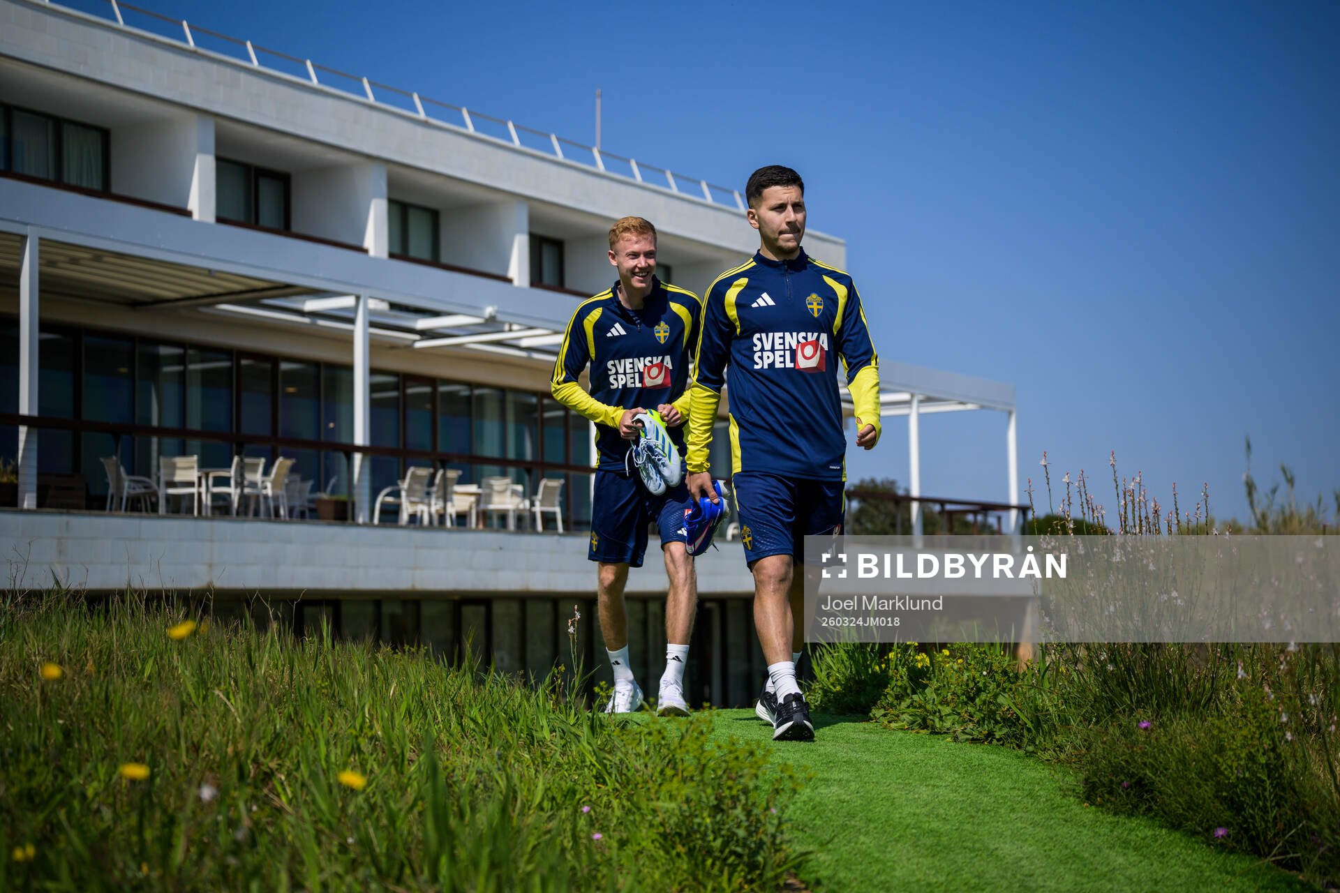 Hugo Larsson and Roony Bardghji of the Swedish national