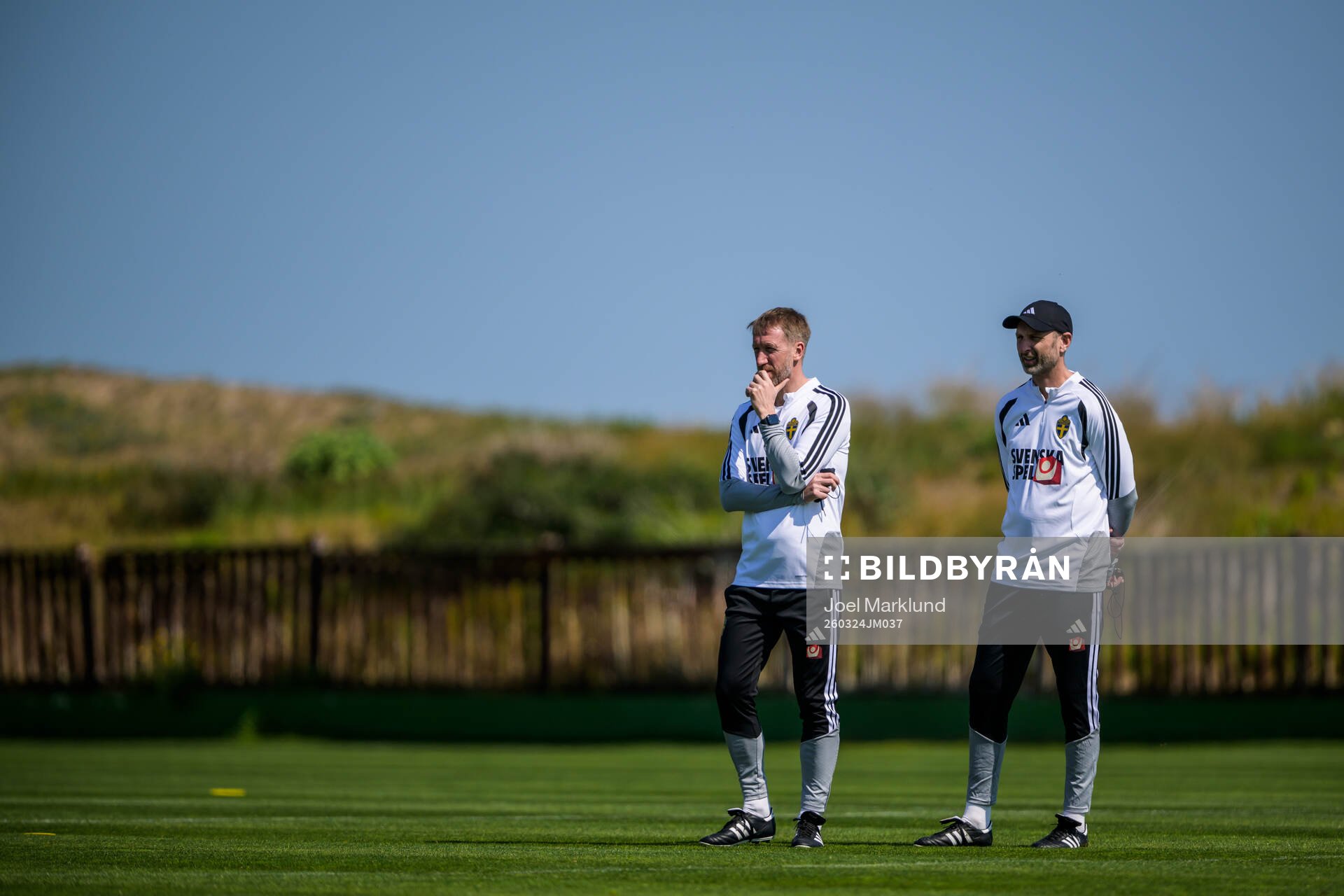 Head coach Graham Potter and assistant coach Andreas