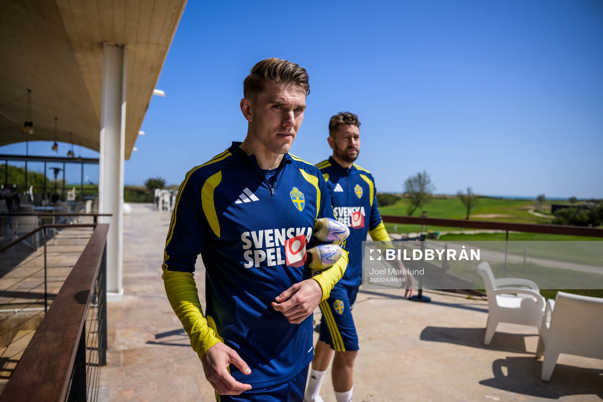 Viktor Gyökeres and goalkeeper Kristoffer Nordfeldt of the