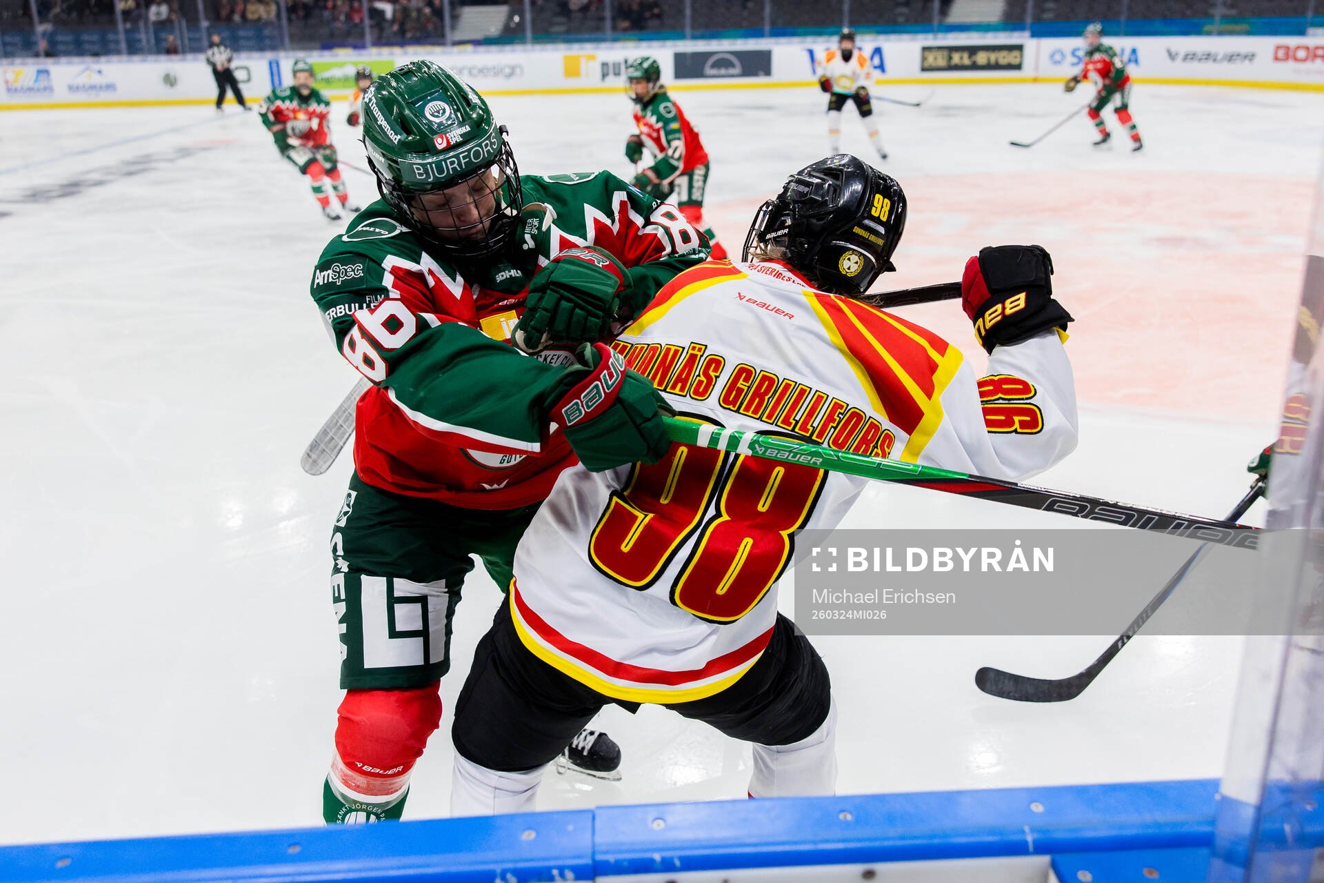 Frölundas Tuva Kandell och Brynäs Tilde Sundnäs Grillfors