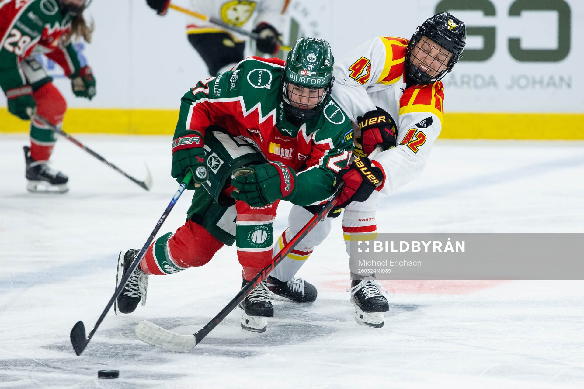 Frölundas Jenna Goodwin och Brynäs Viivi Vainikka