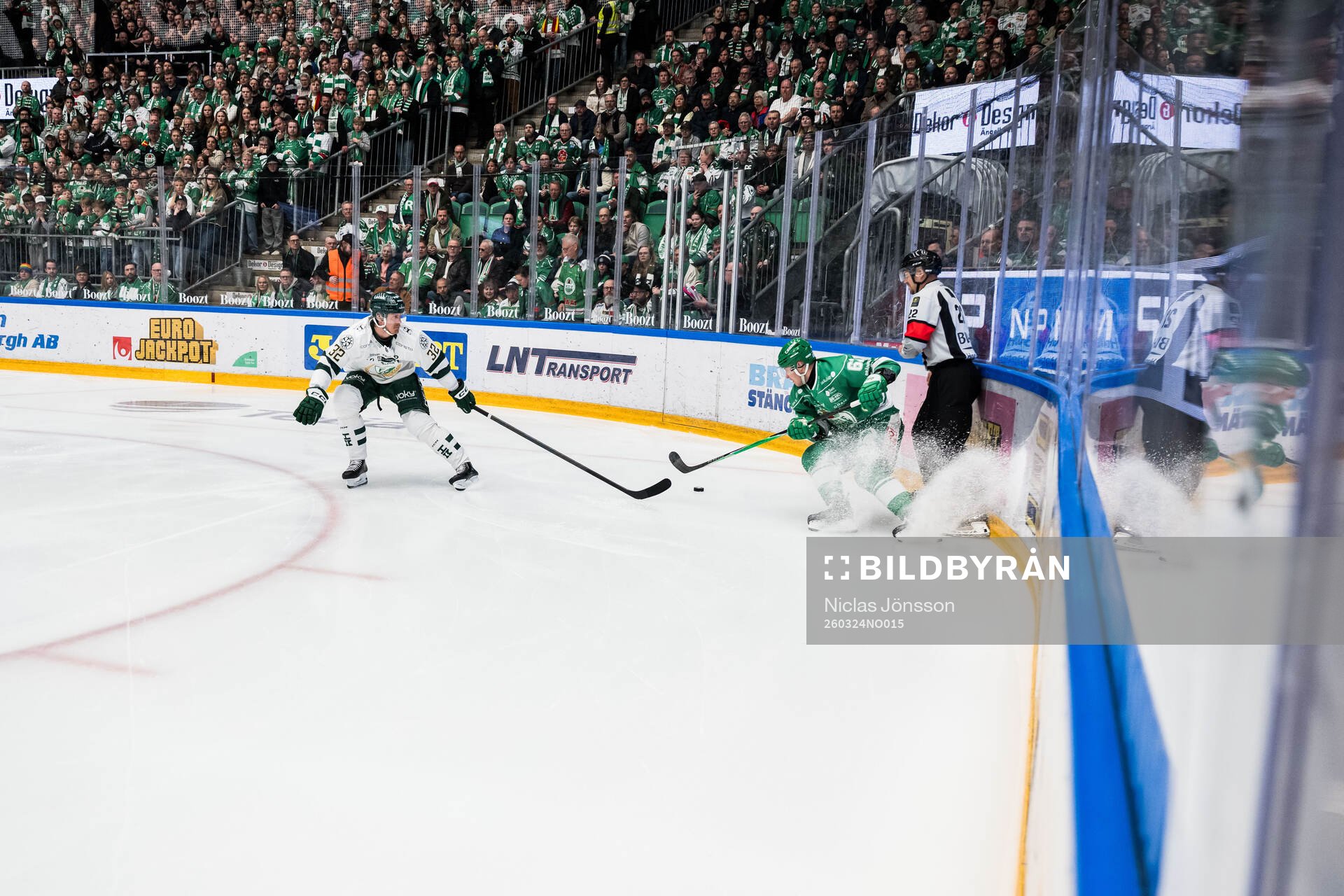 Färjestads Magnus Nygren och Rögles Lubos Horky