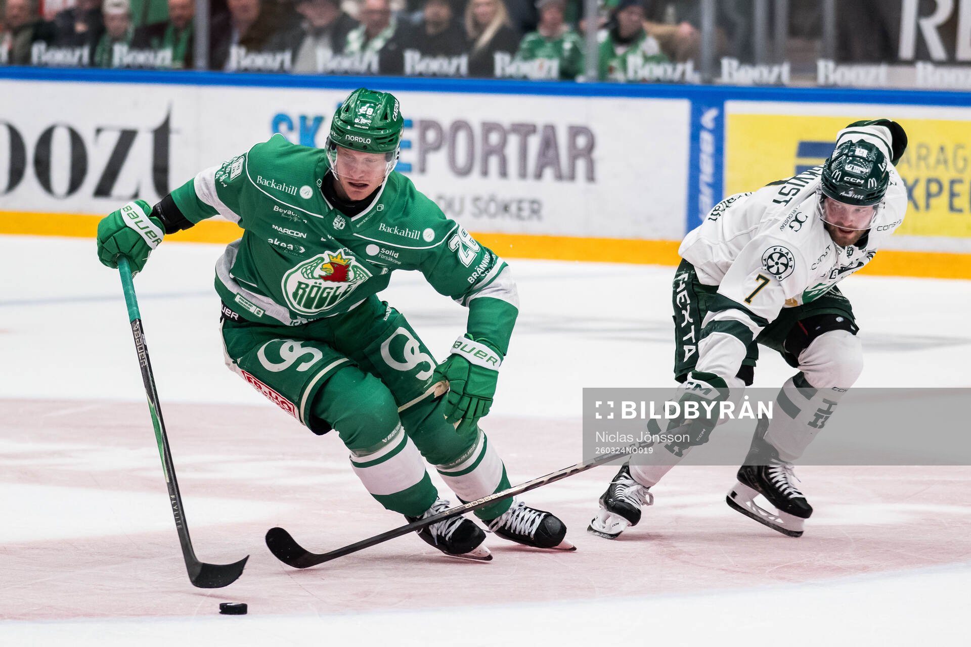 Rögles Anton Bengtsson och Färjestads Axel Bergkvist
