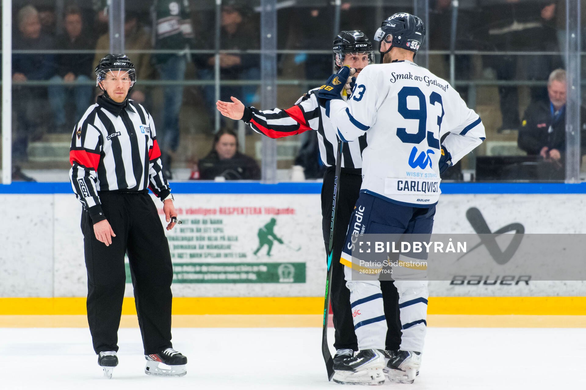Domare Marcus Hejdesten och Domare Robin Werner och Visby