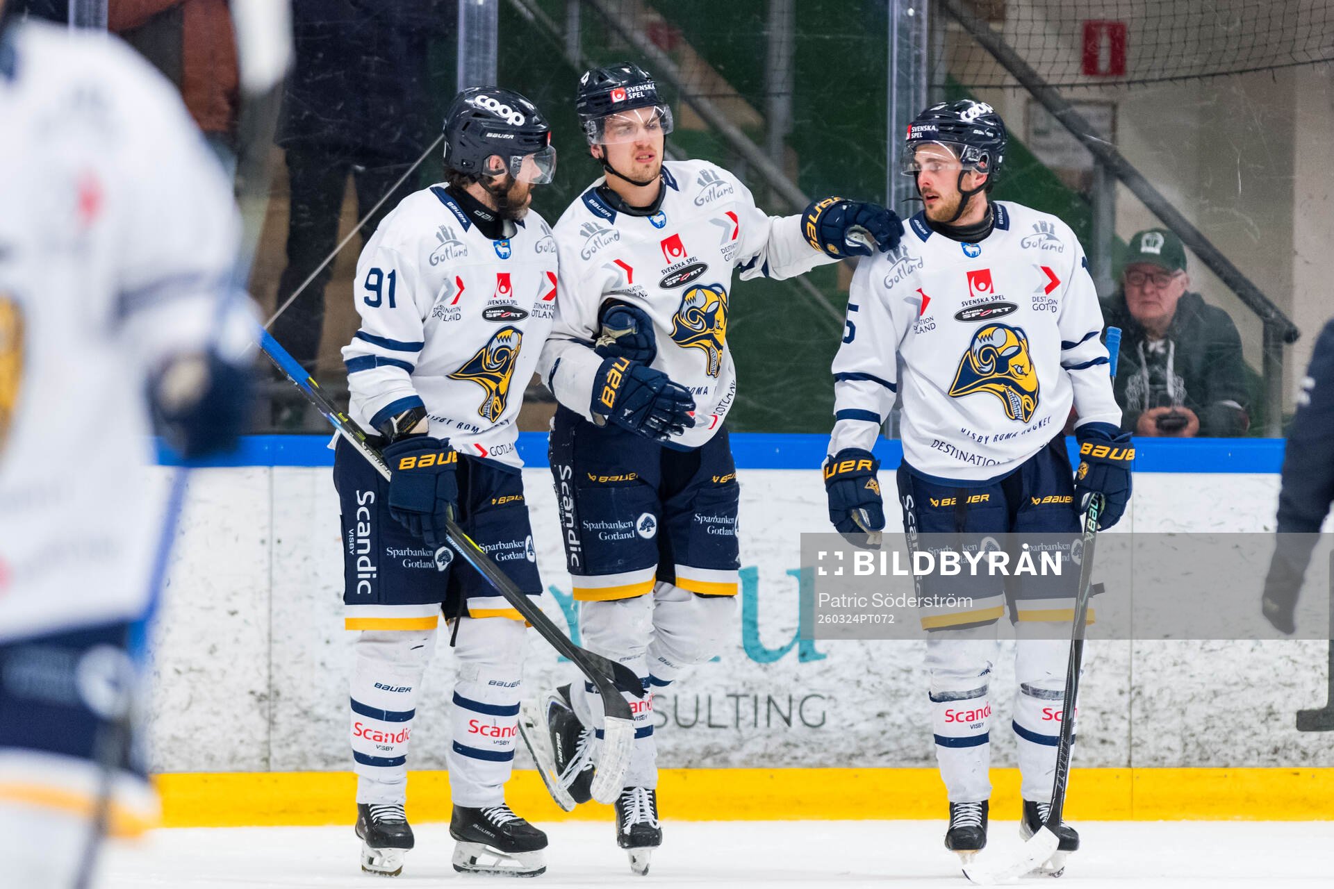 Visby Romas Niklas Dahlberg, Elias Lindström och Alexander