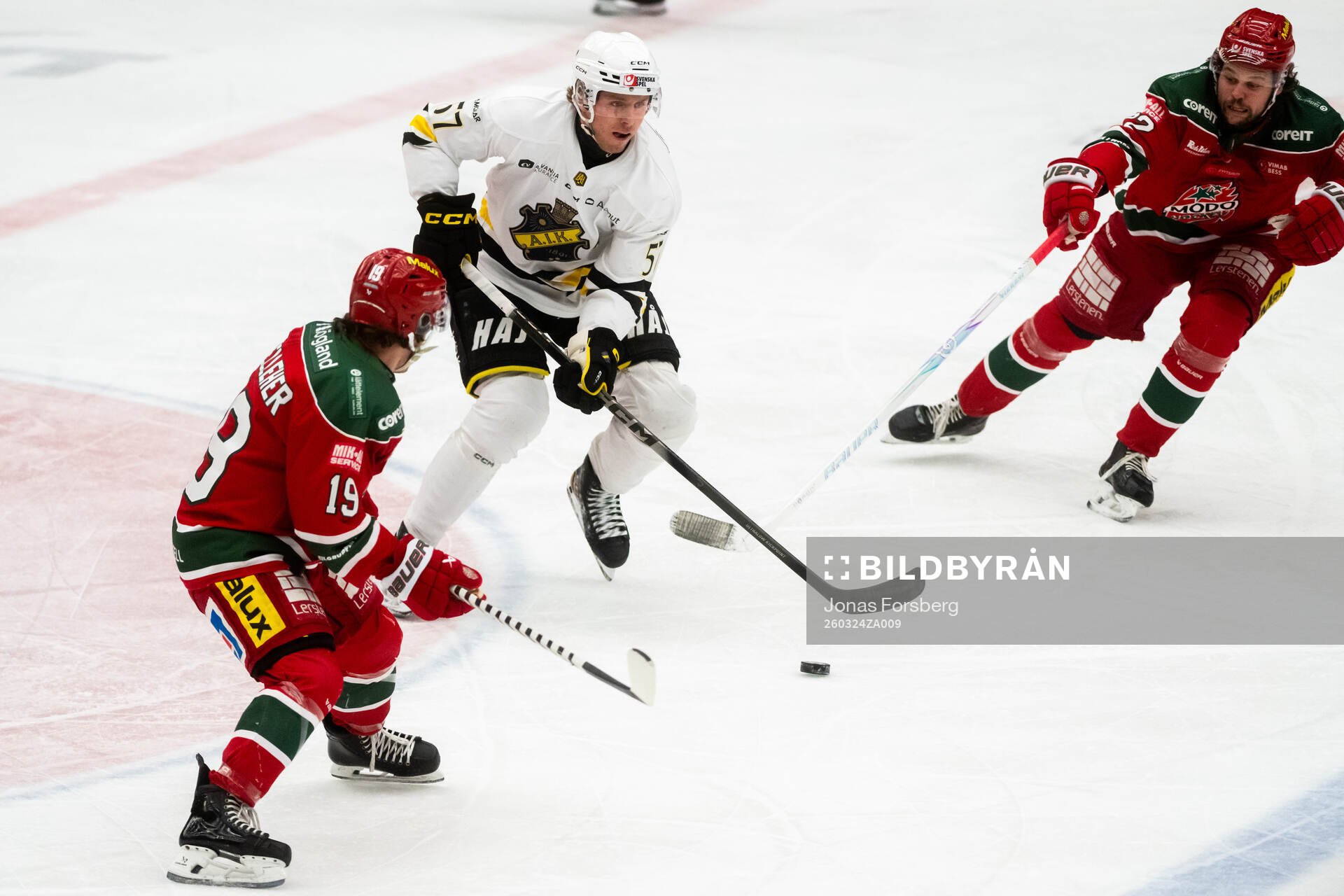AIKs Alfred Barklund samt Modos Tyler Kelleher och Måns