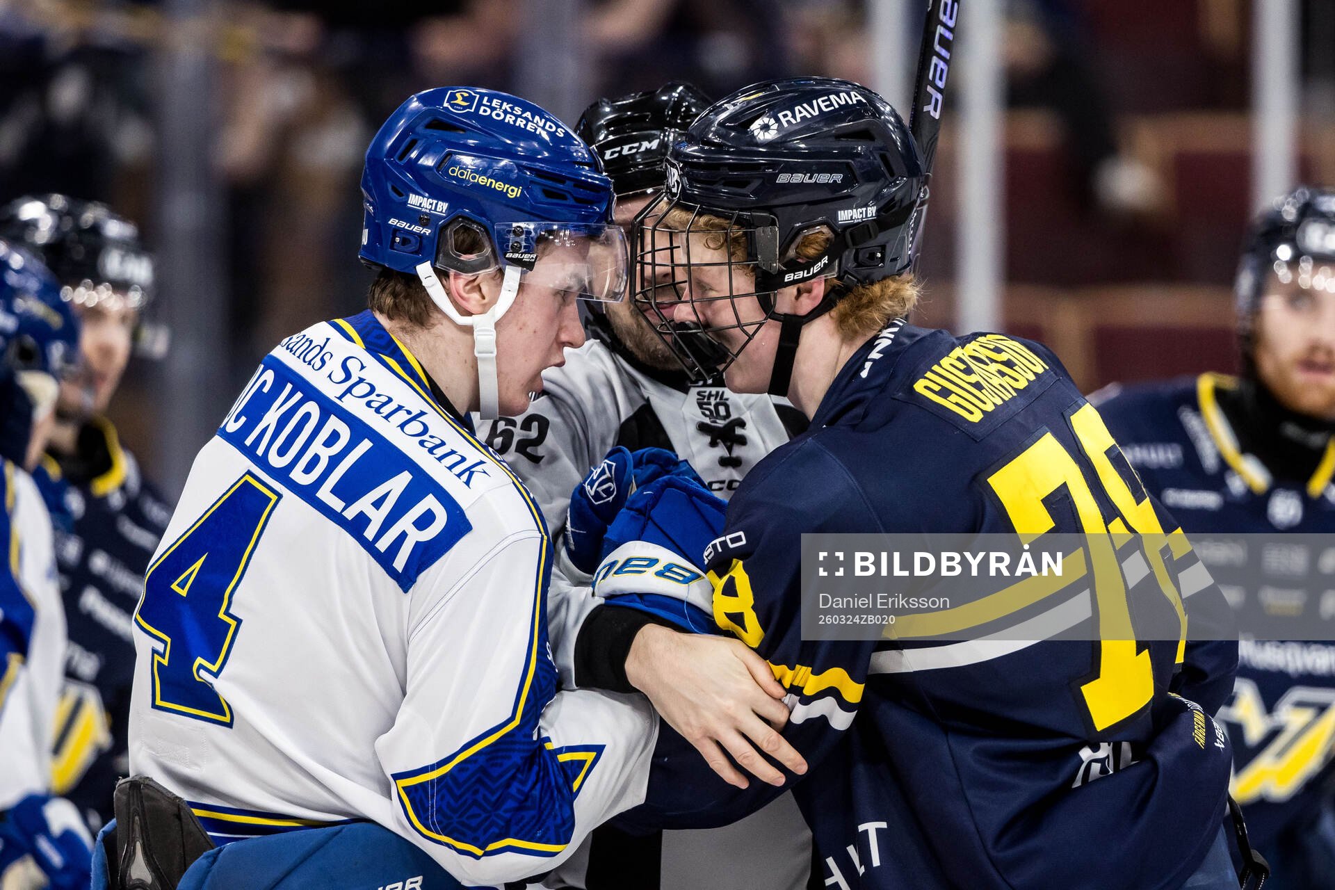 Leksands Tinus Luc Koblar och HV71s Malte Gustafsson