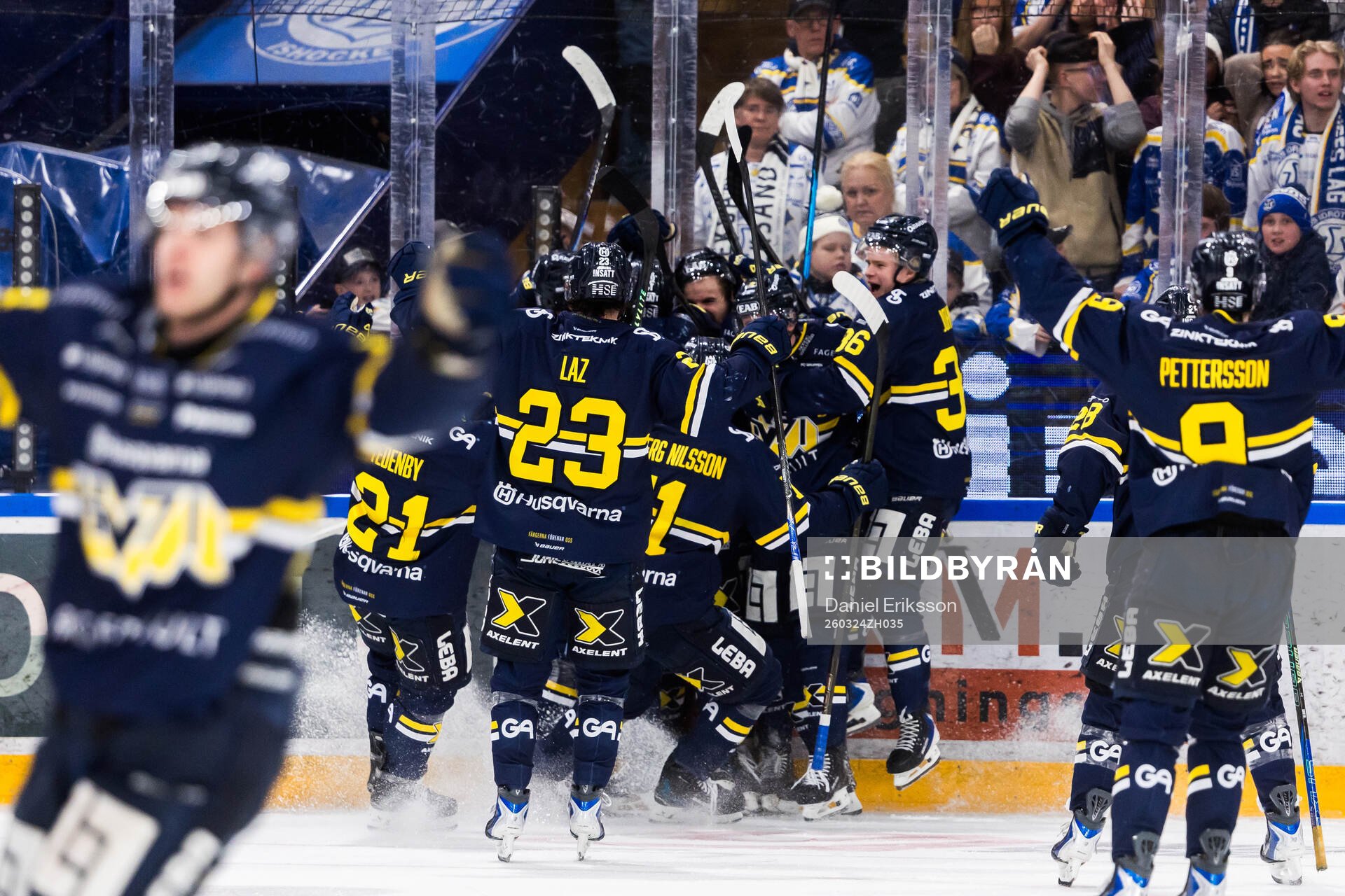 Spelare ur HV71 jublar