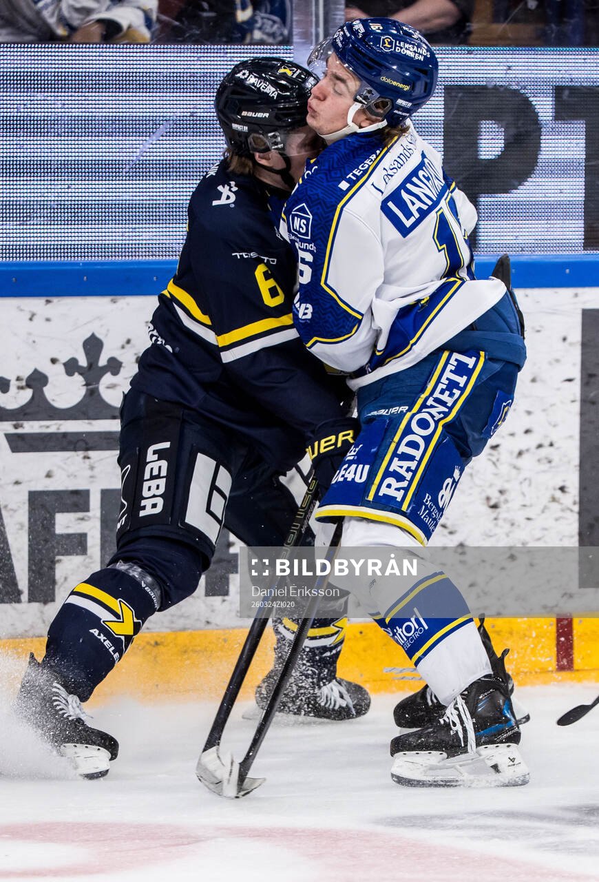 HV71s Karl Annborn och Leksands Rocky Langvardt