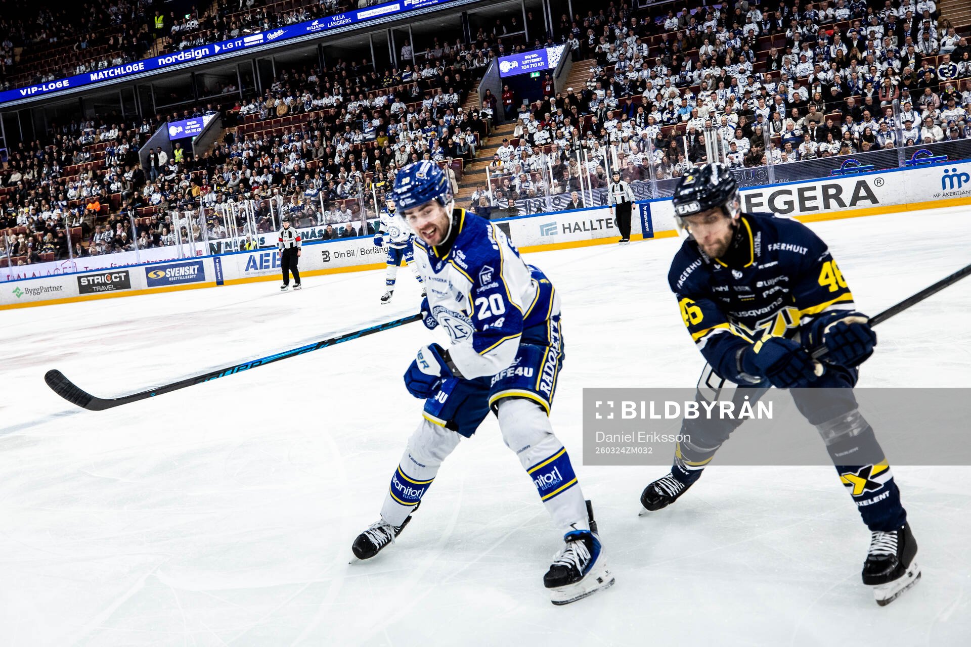 Leksands Nolan Stevens och HV71s Joona Luoto