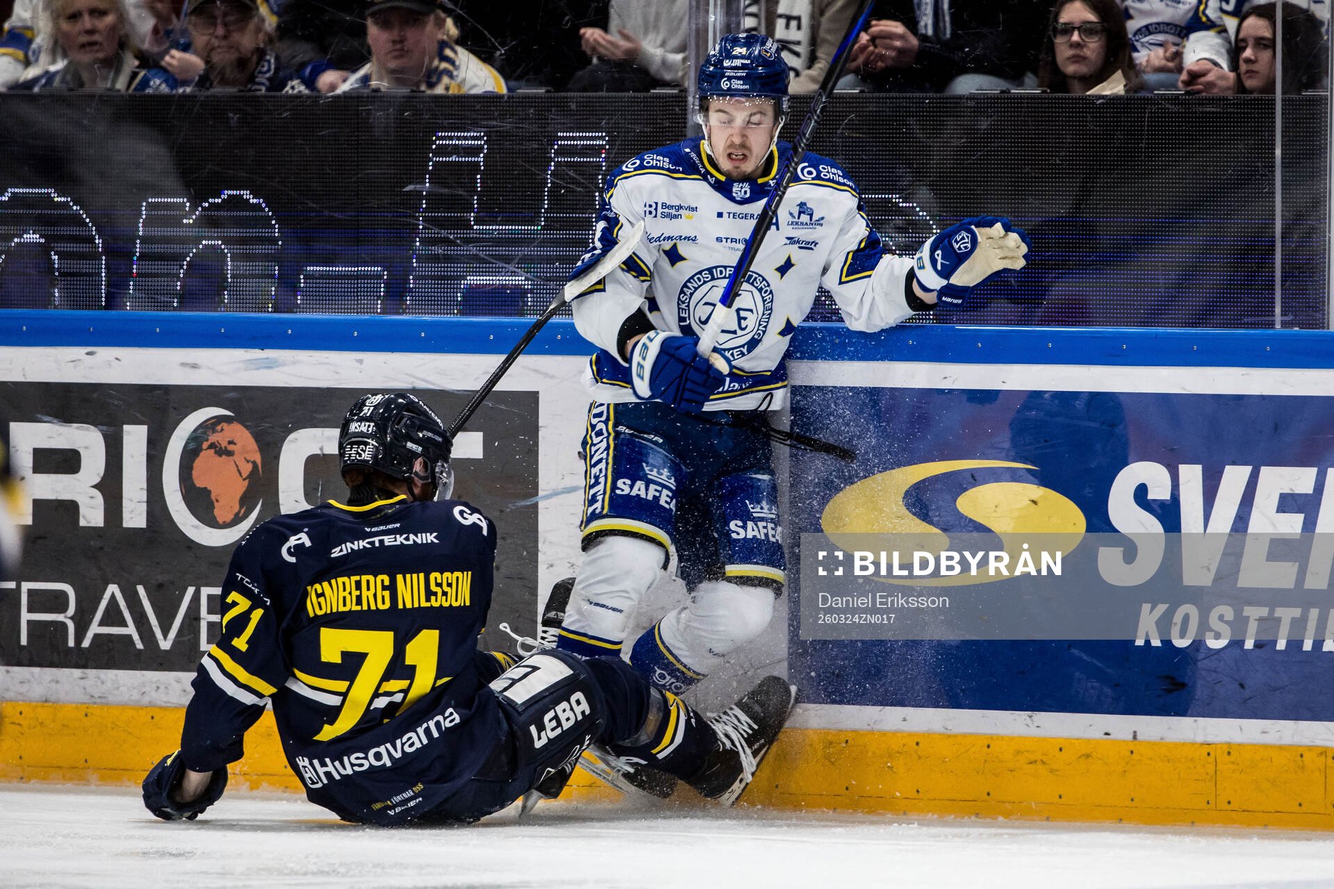 HV71s William Ignberg Nilsson och Leksands Arvid Eljas