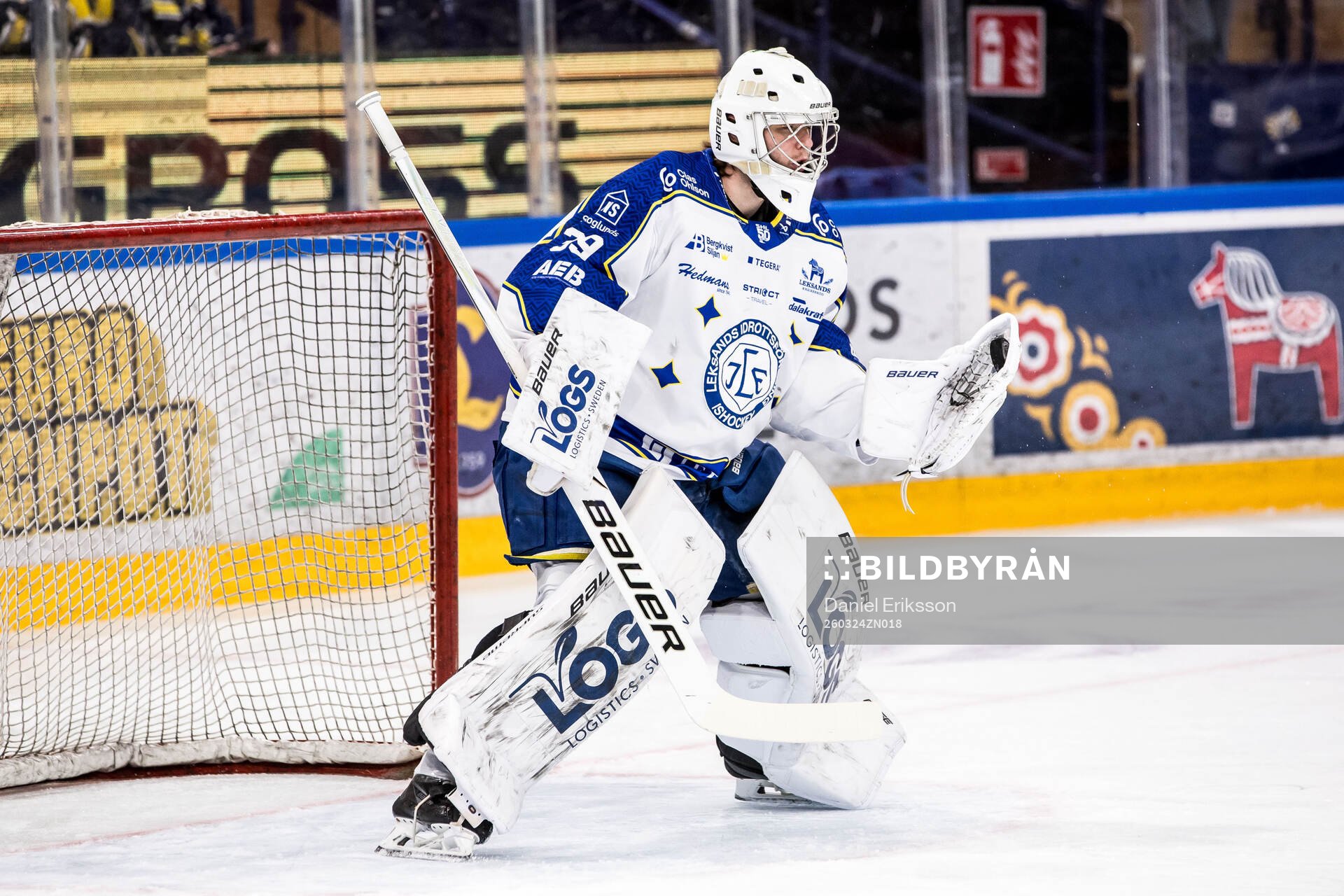 Leksands målvakt Filip Larsson